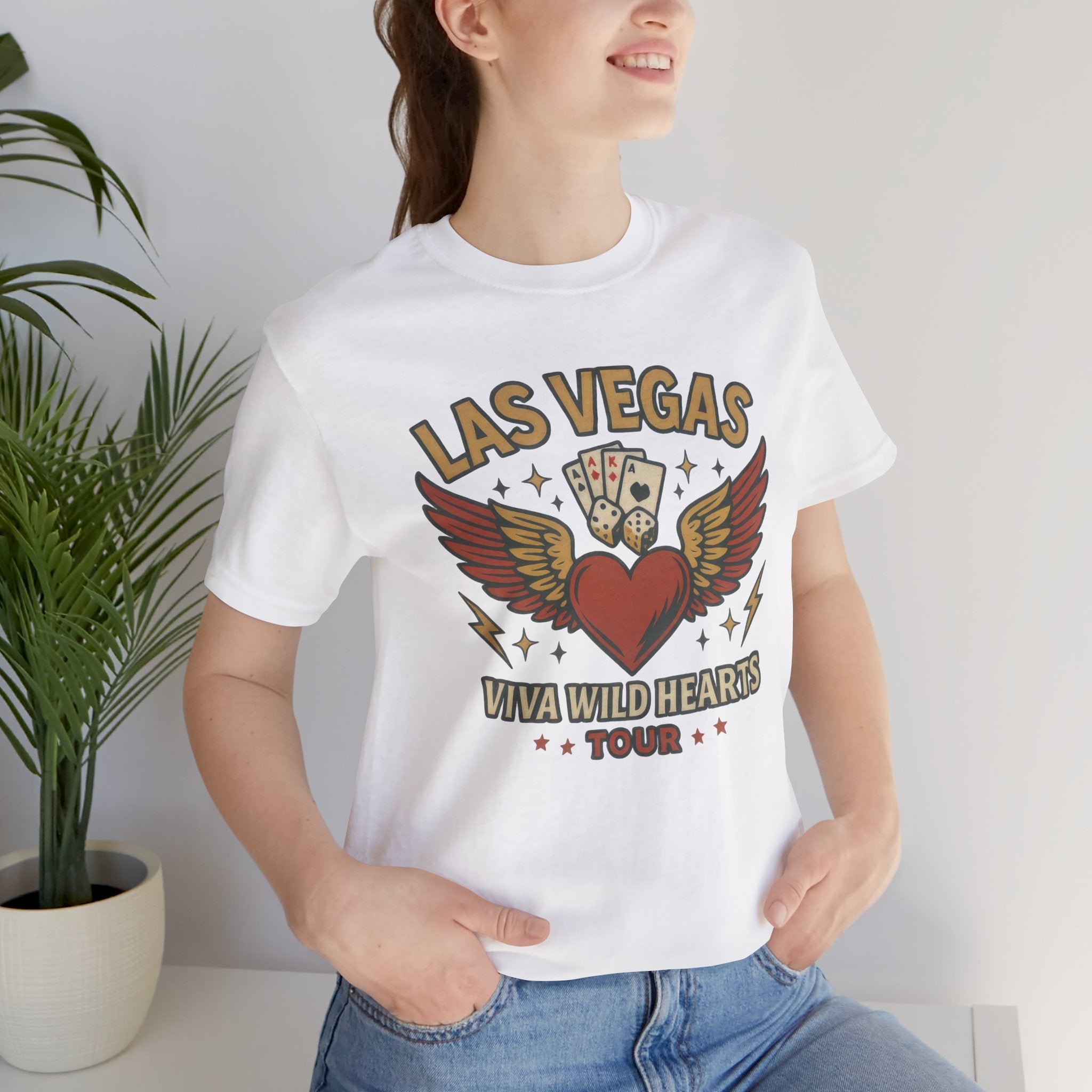 Vegas Viva Wild Hearts Short Sleeve Tee