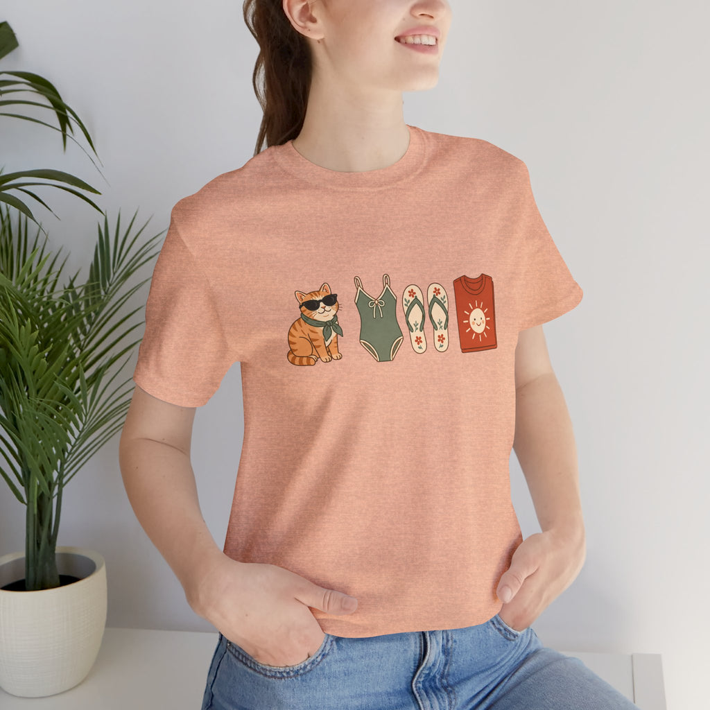 Summer Essentials Cat Short Sleeve Tee