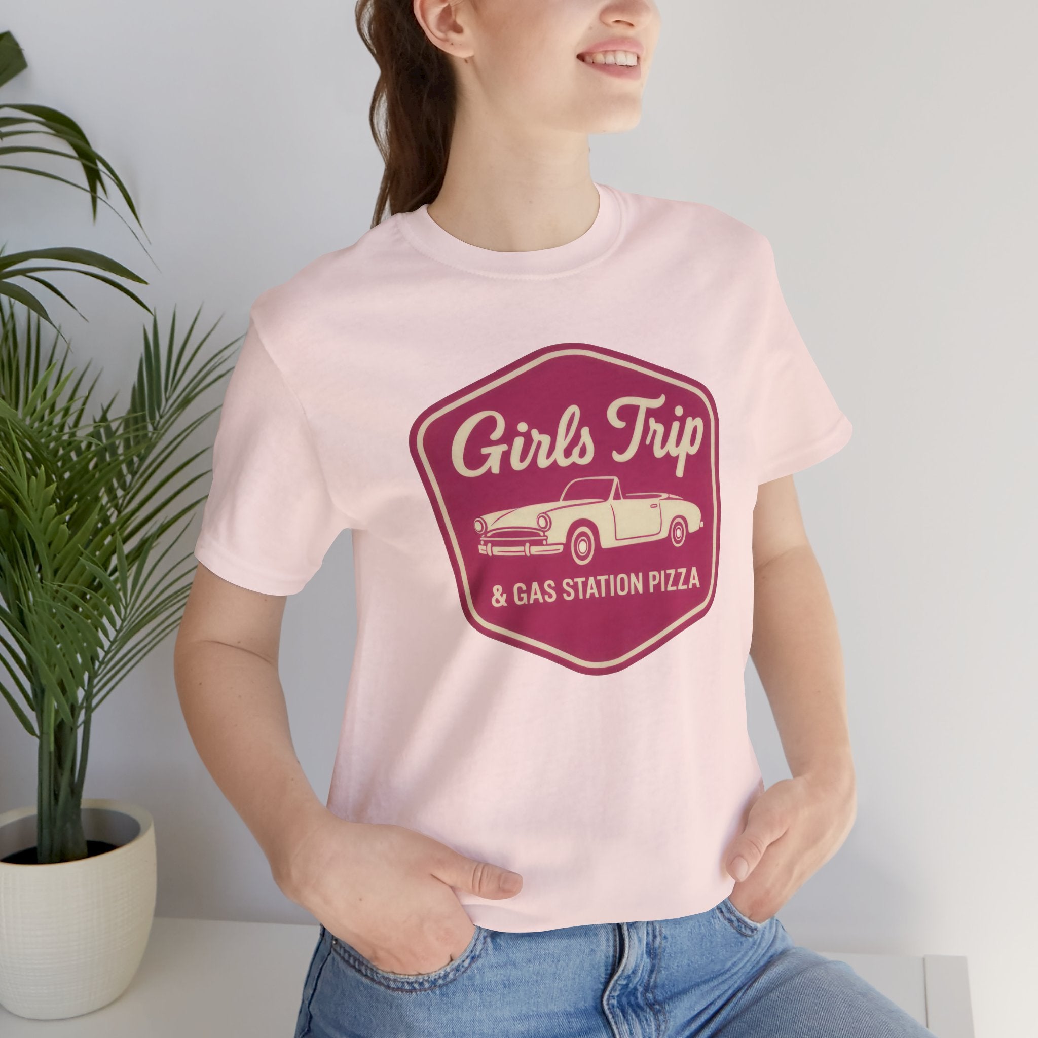 Girls Trip Gas Station Pizza Short Sleeve Tee