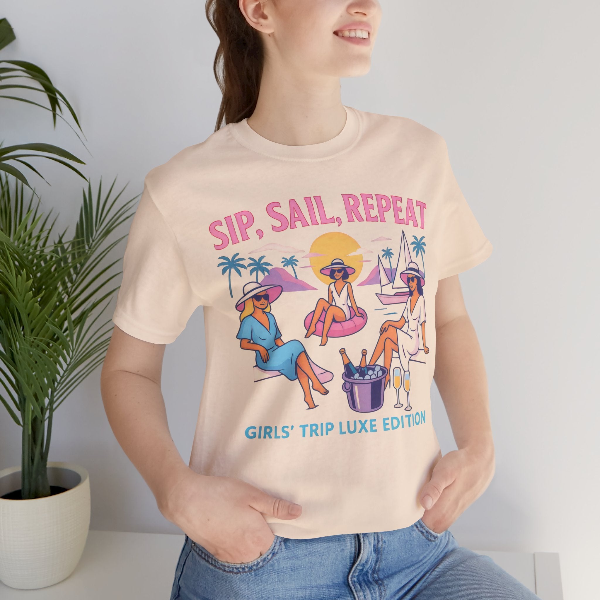 Sip Sail Repeat Short Sleeve Tee