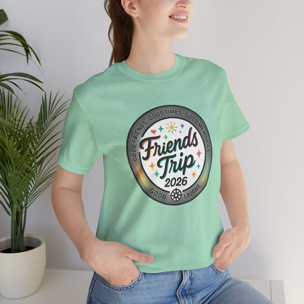 Friends Trip Badge Silver Short Sleeve Tee
