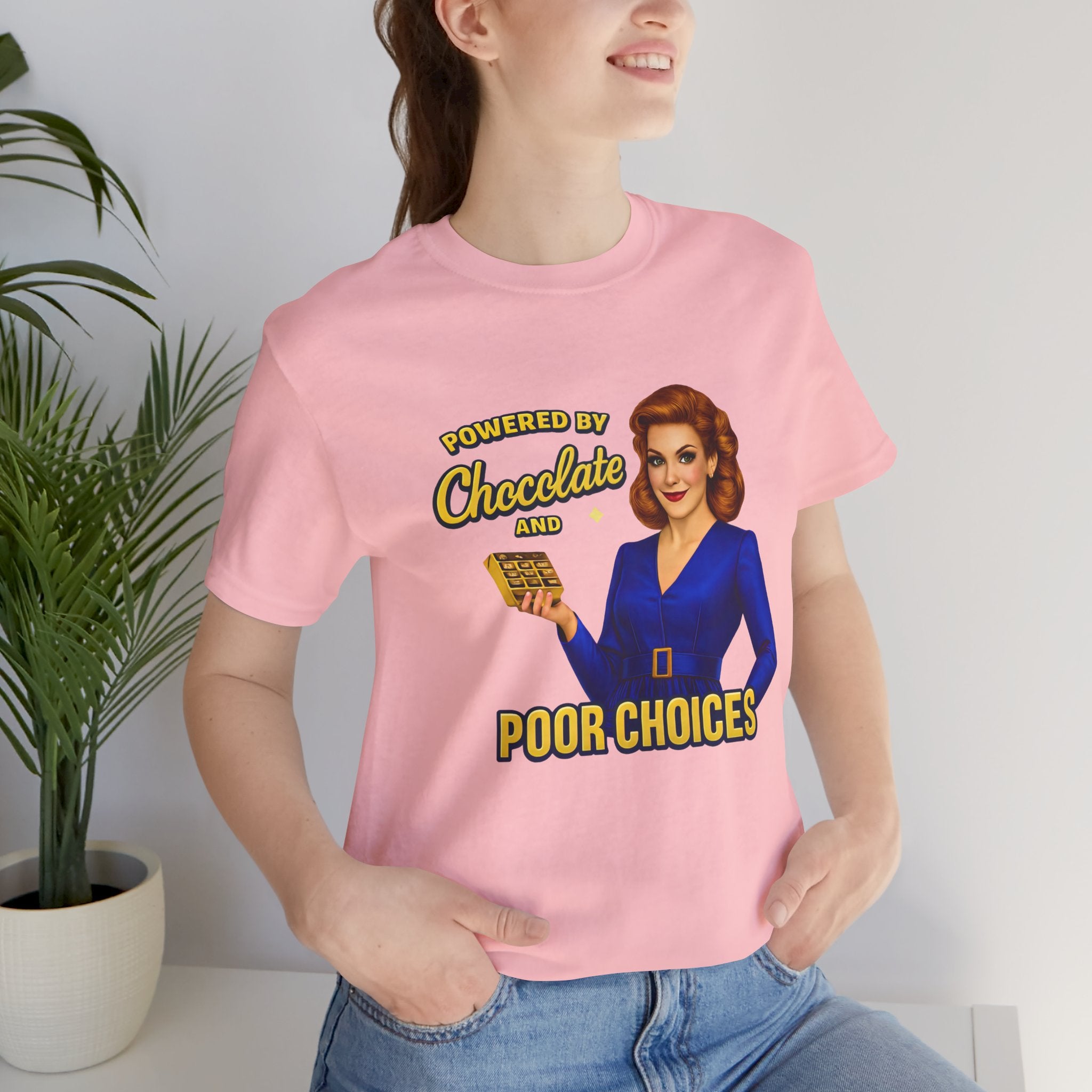 Powered by Chocolate and Poor Choices Short Sleeve Tee