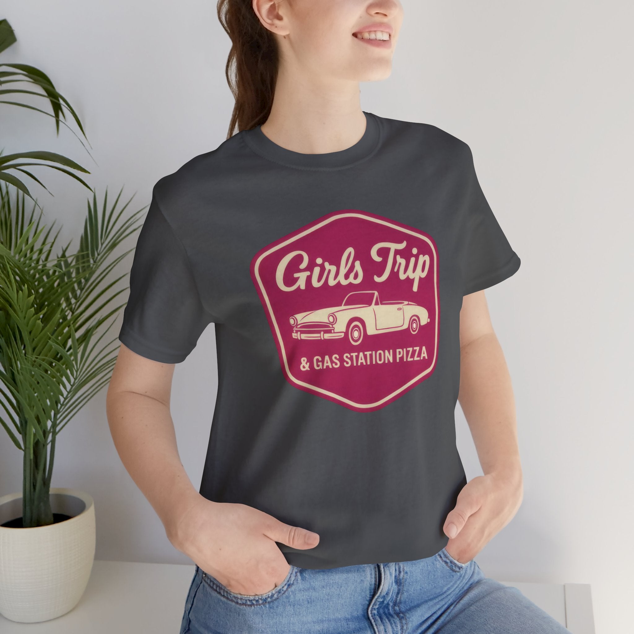 Girls Trip Gas Station Pizza Short Sleeve Tee