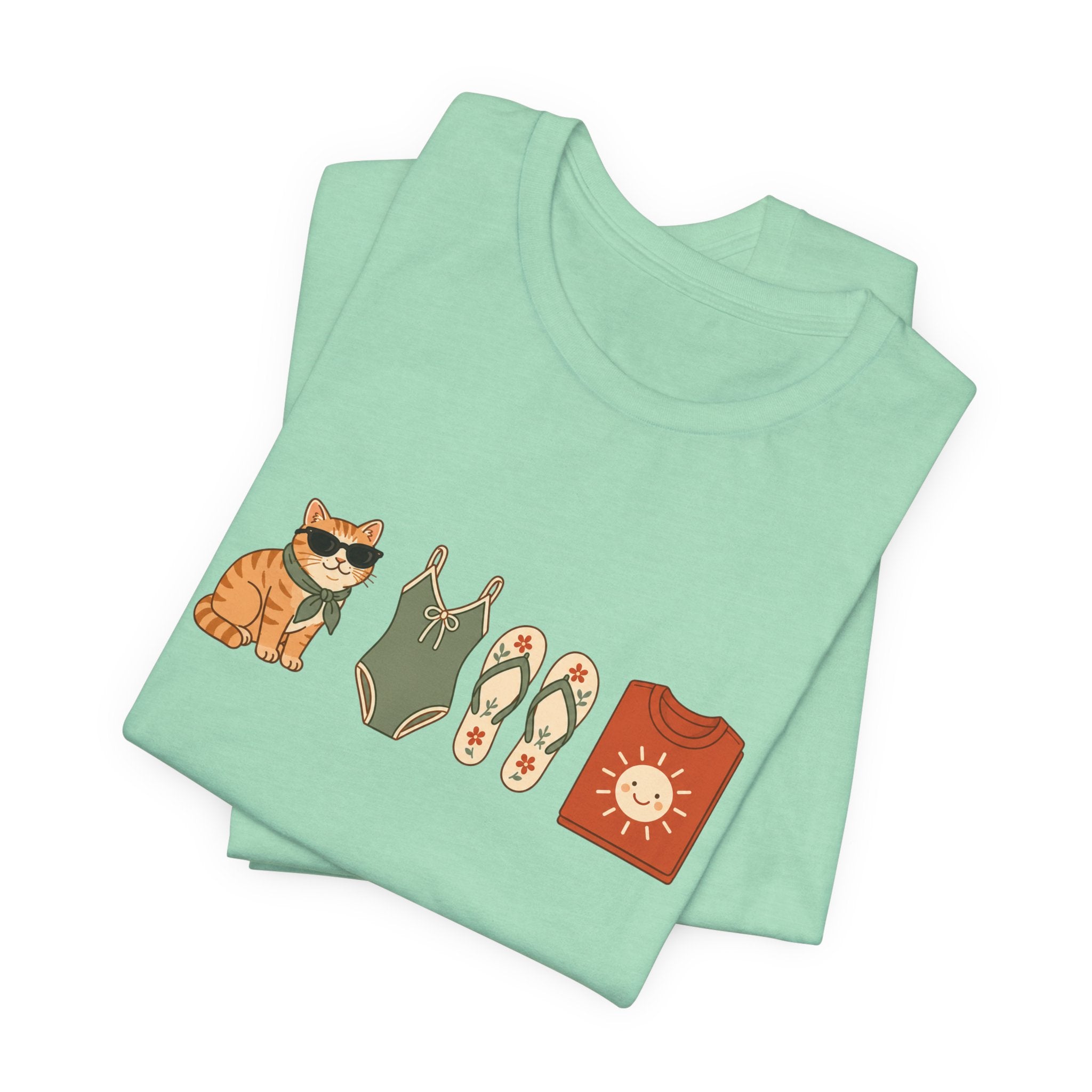 Summer Essentials Cat Short Sleeve Tee