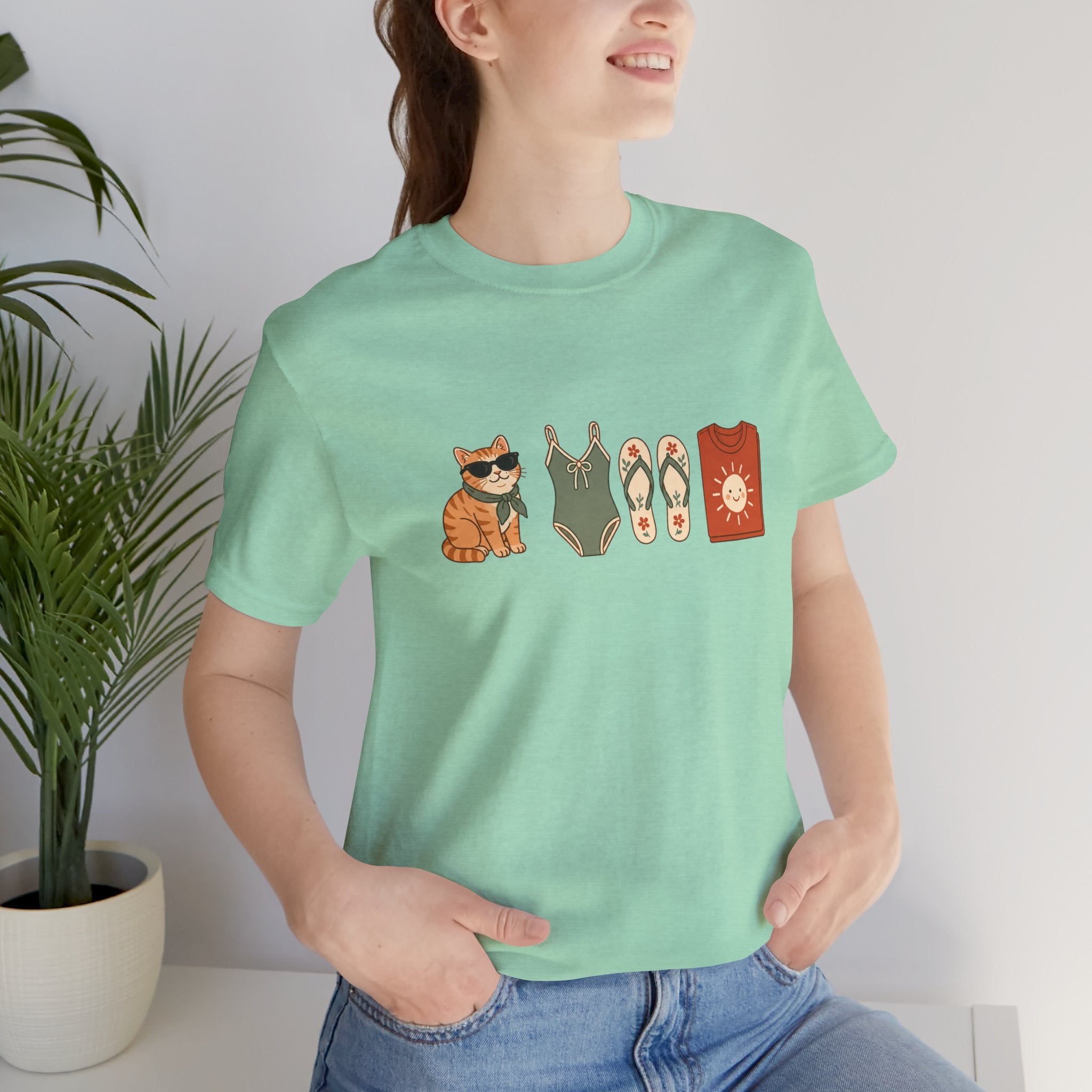 Summer Essentials Cat Short Sleeve Tee