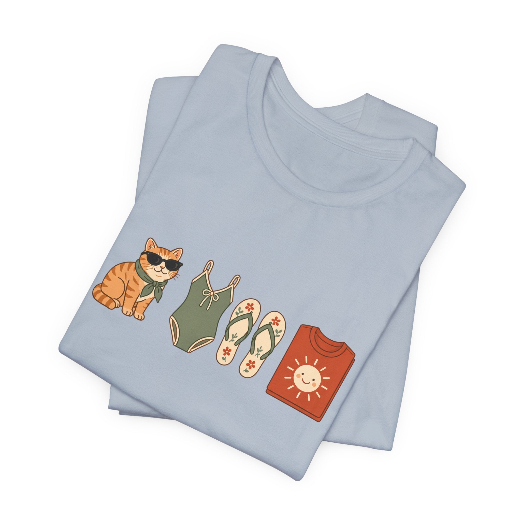 Summer Essentials Cat Short Sleeve Tee