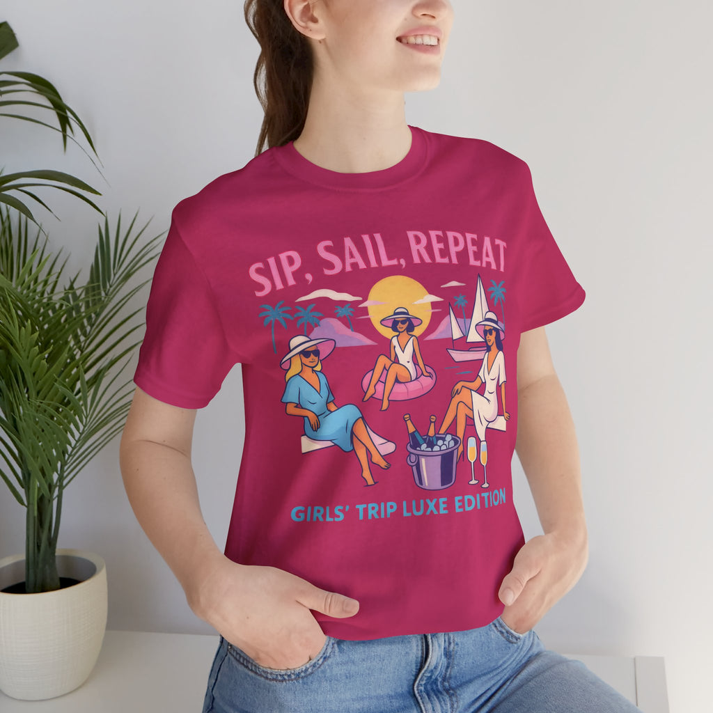 Sip Sail Repeat Short Sleeve Tee