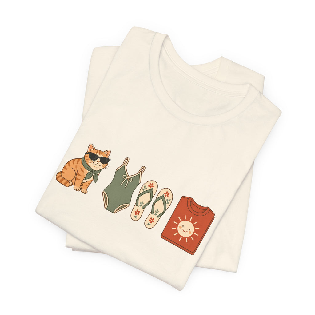 Summer Essentials Cat Short Sleeve Tee