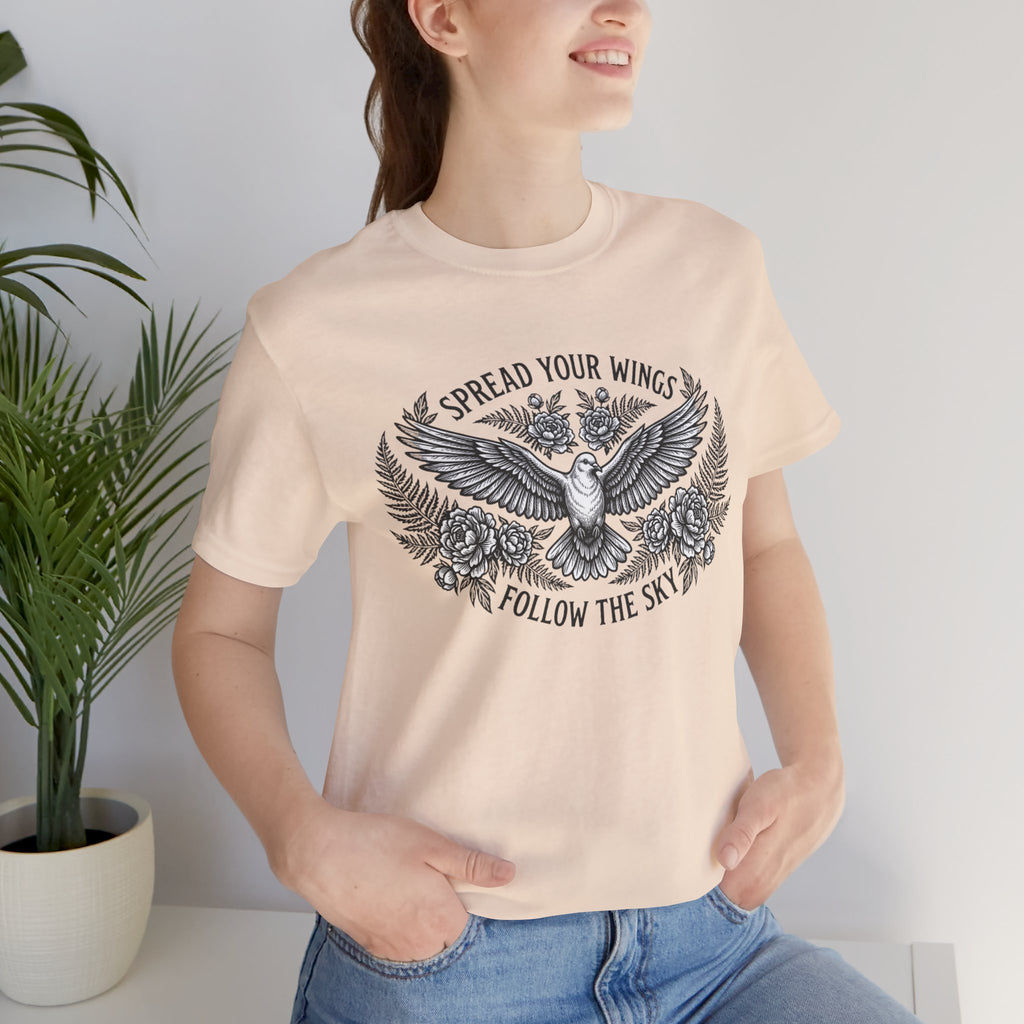 Spread Your Wings Follow the Sky Short Sleeve Tee