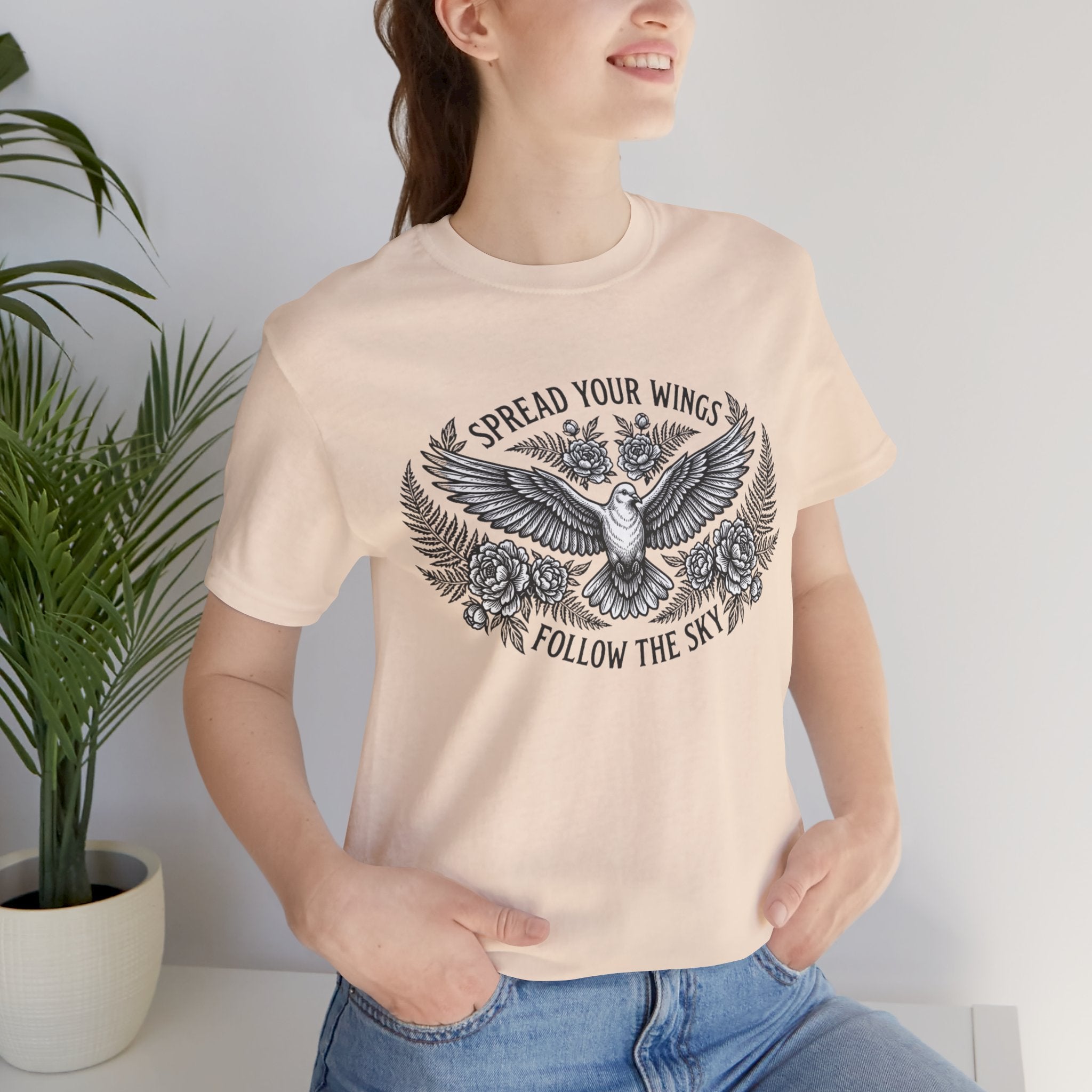 Spread Your Wings Follow the Sky Short Sleeve Tee