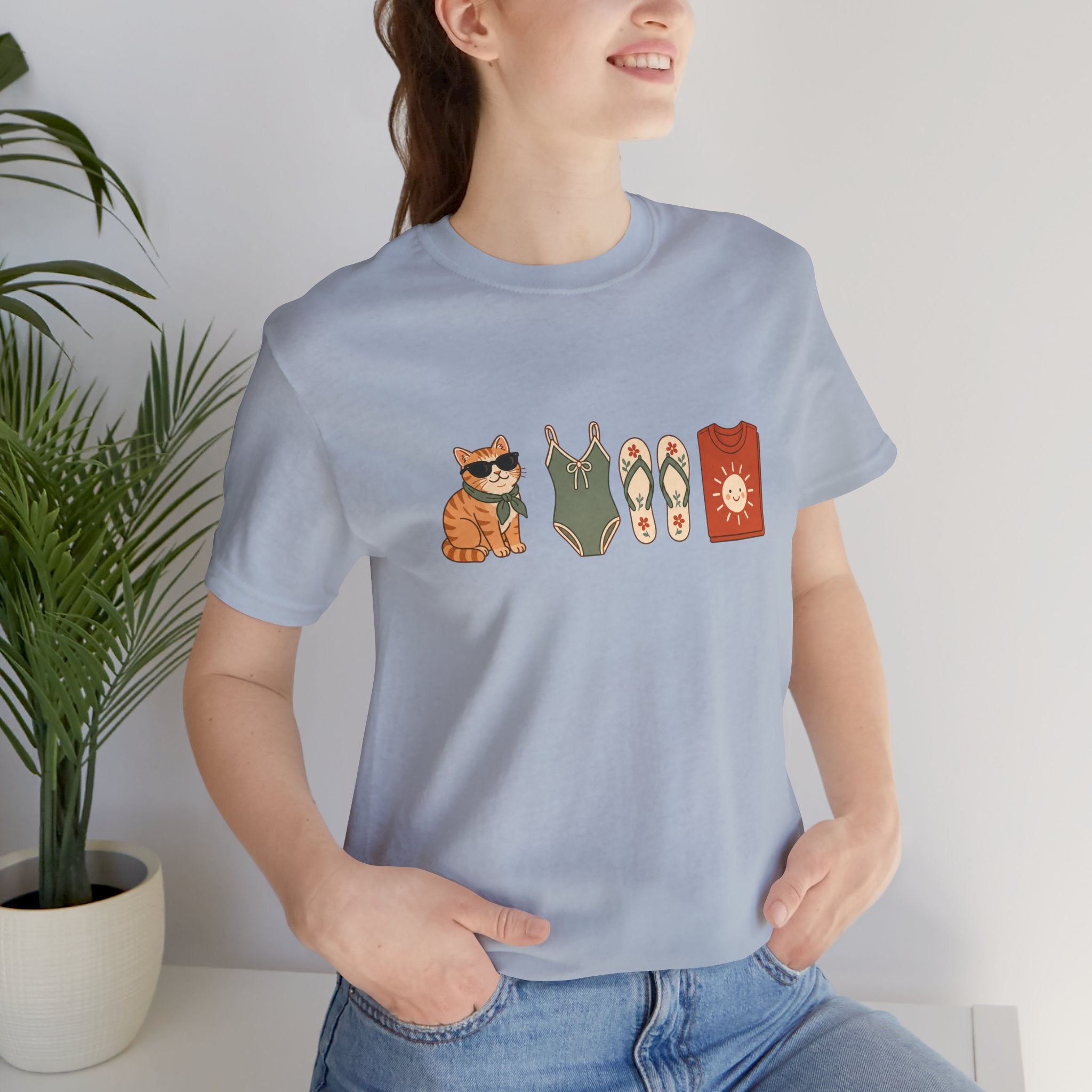 Summer Essentials Cat Short Sleeve Tee