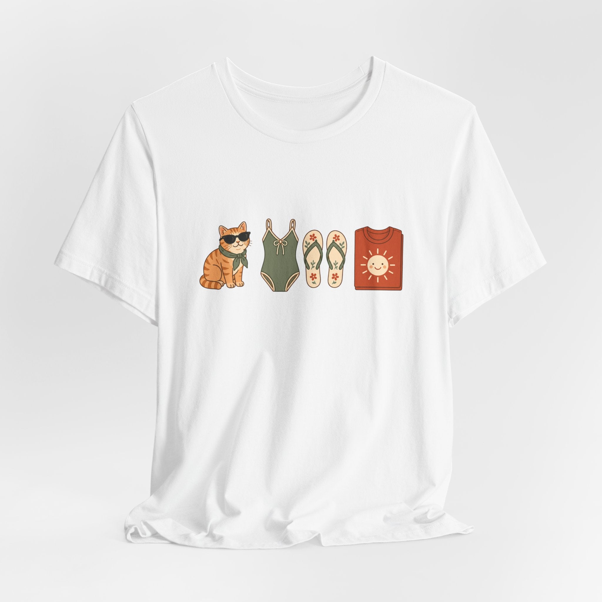 Summer Essentials Cat Short Sleeve Tee