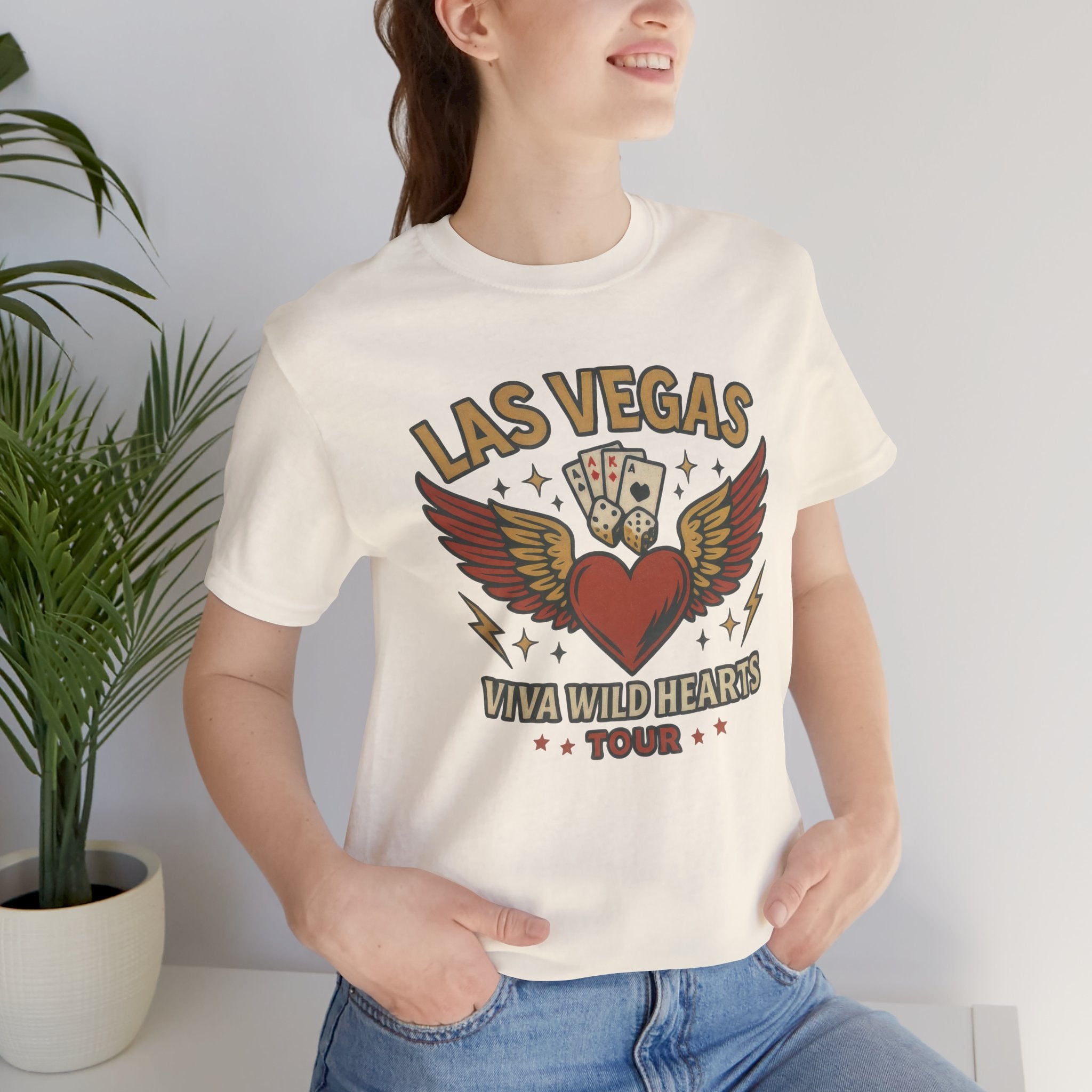 Vegas Viva Wild Hearts Short Sleeve Tee