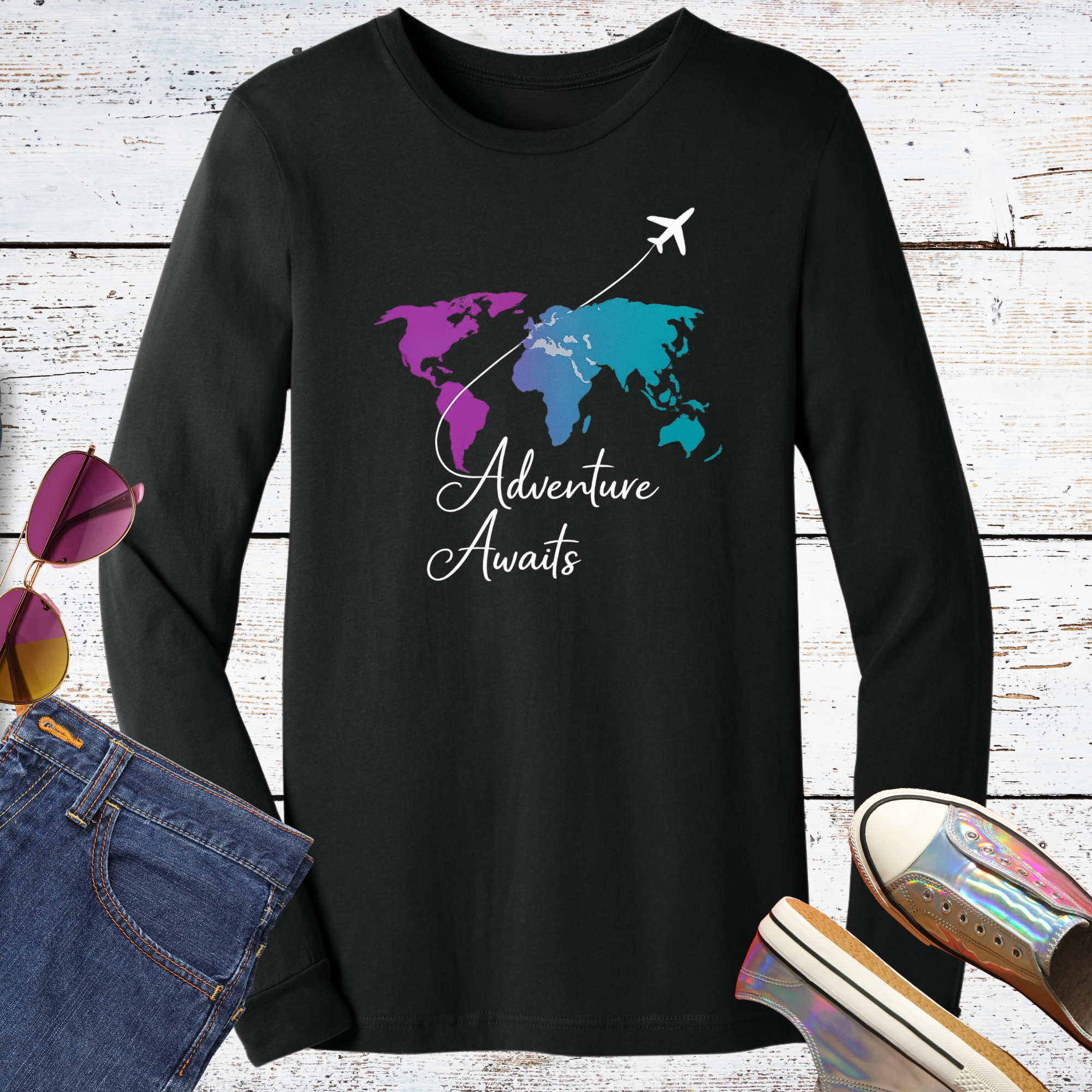 Adventure Awaits You Long Sleeve Tee
