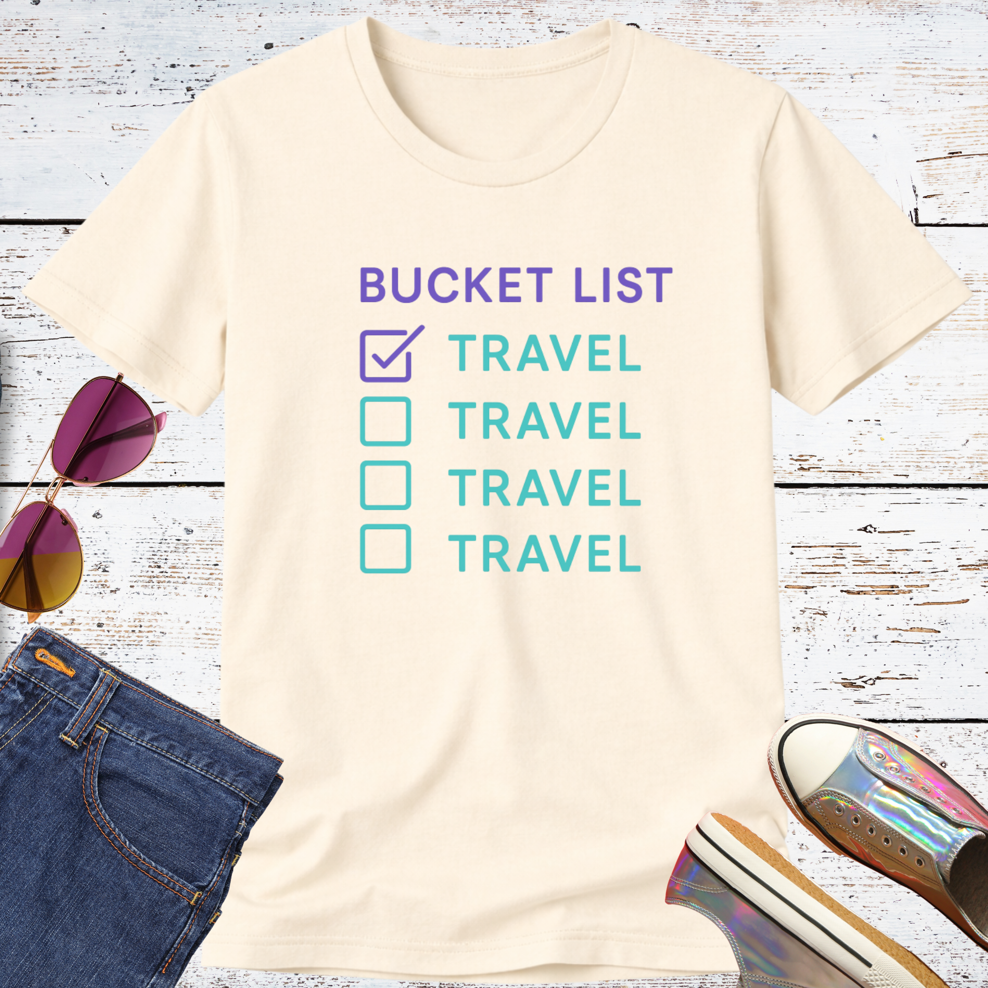 My Travel Bucket List Short Sleeve Tee