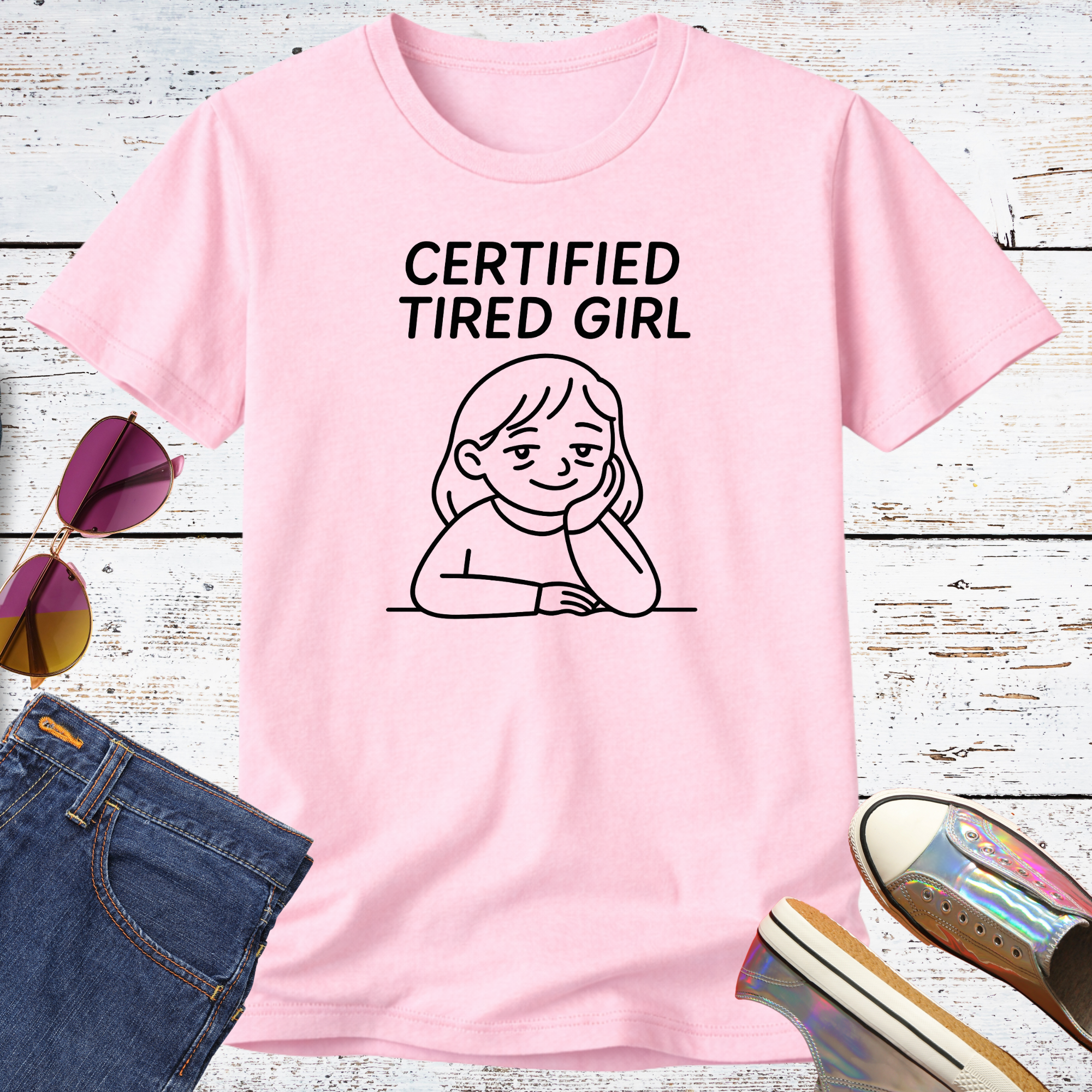 Certified Tired Girl Short Sleeve Tee