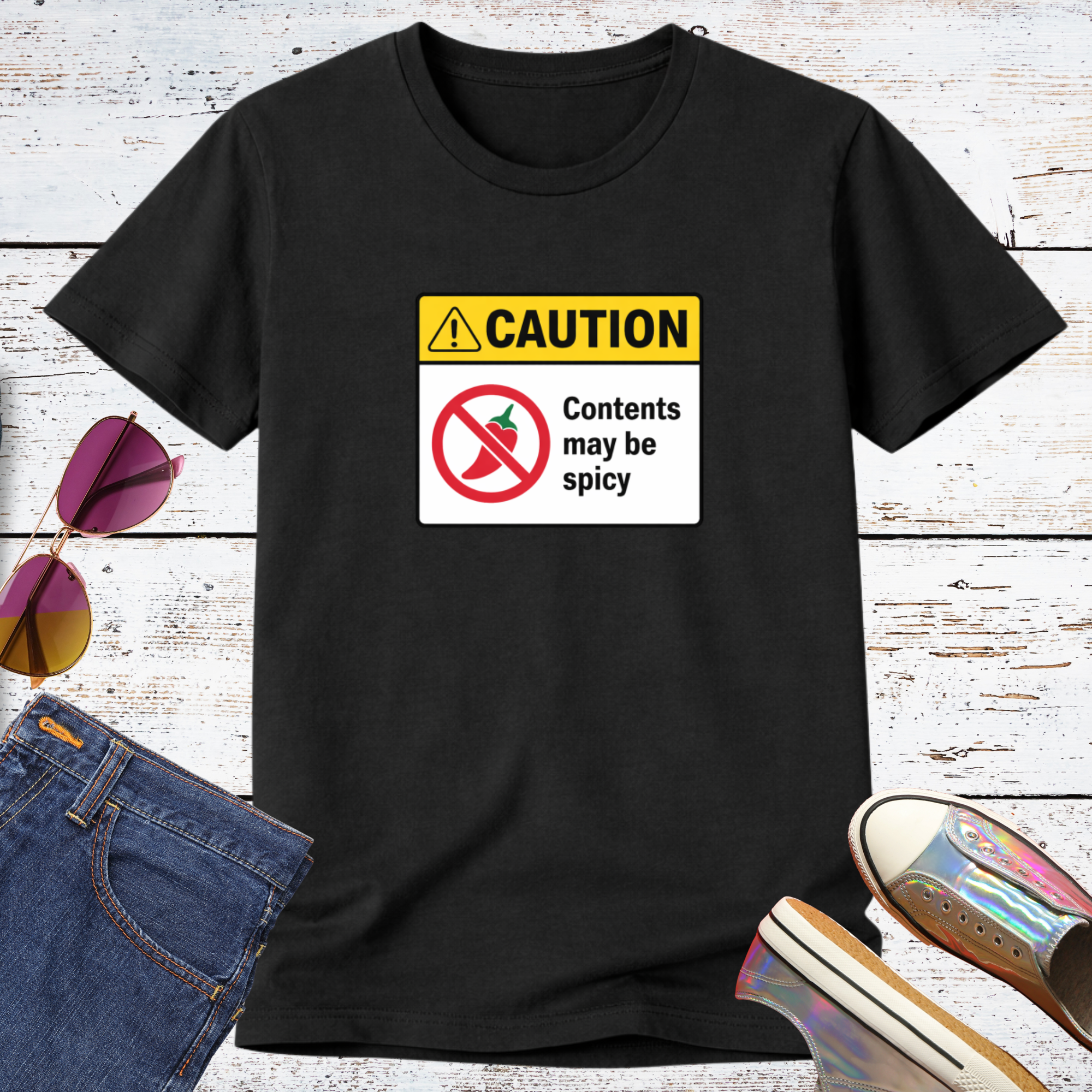 Contents May Be Spicy Short Sleeve Tee