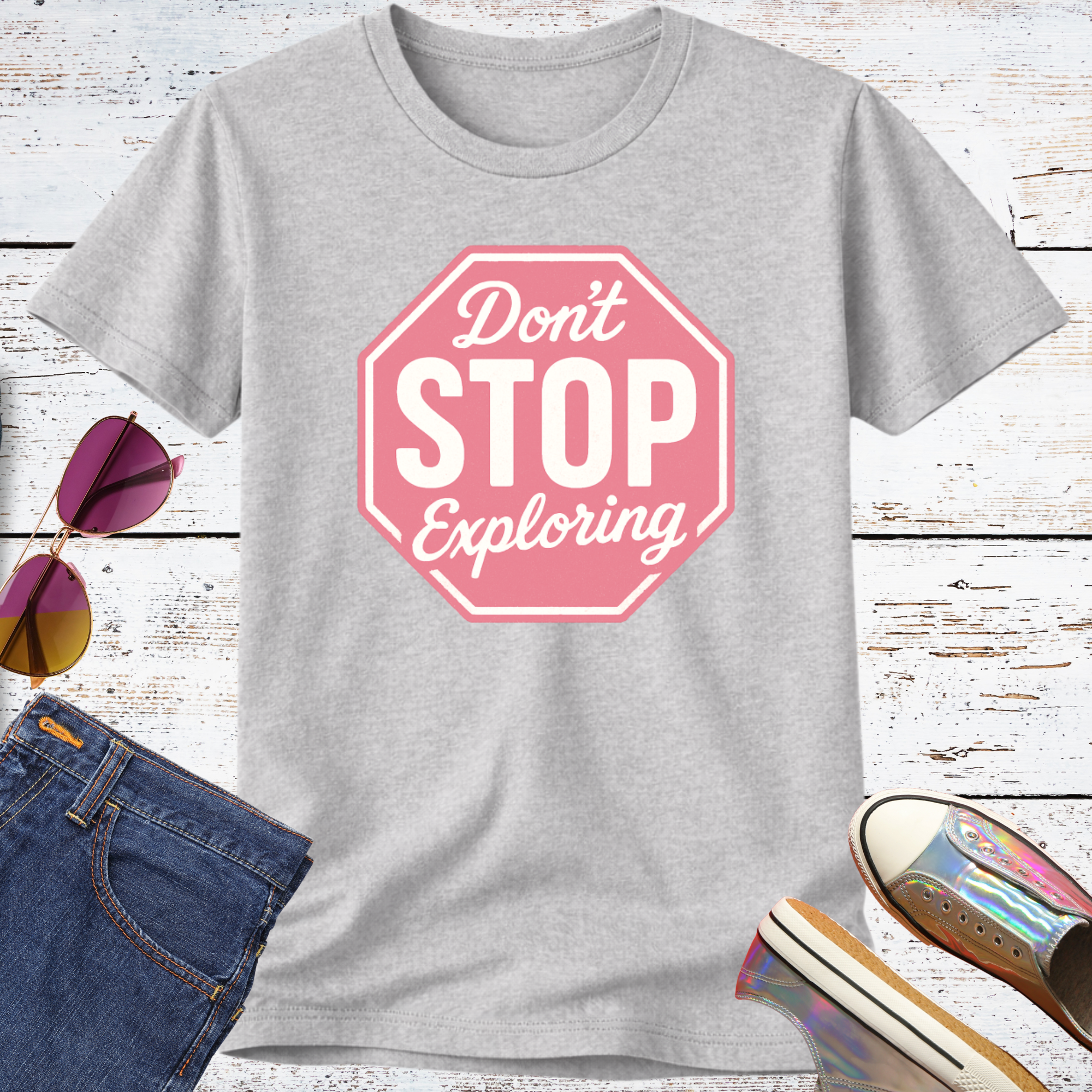 Don't Stop Exploring Short Sleeve Tee