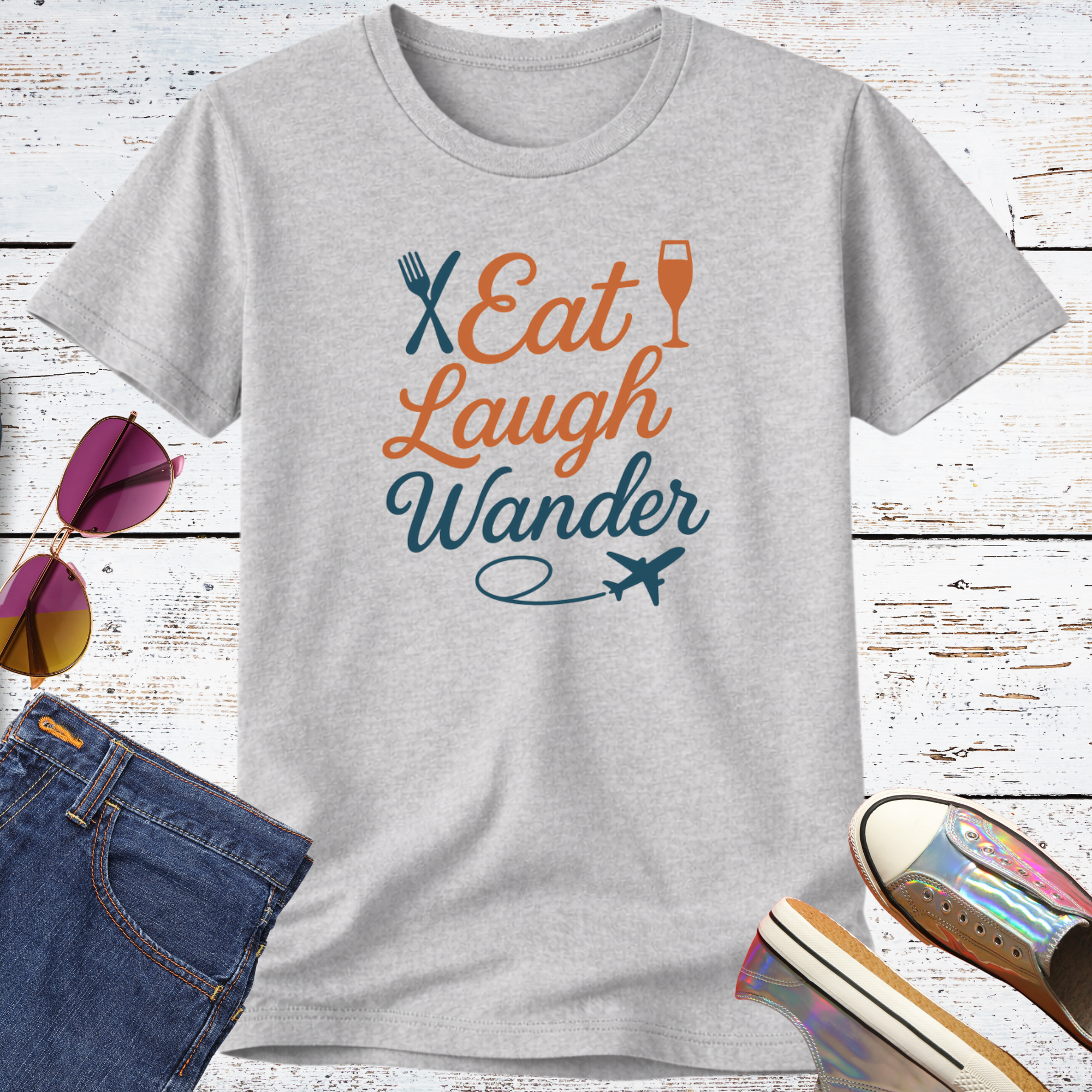 Eat Laugh Wander Short Sleeve Tee