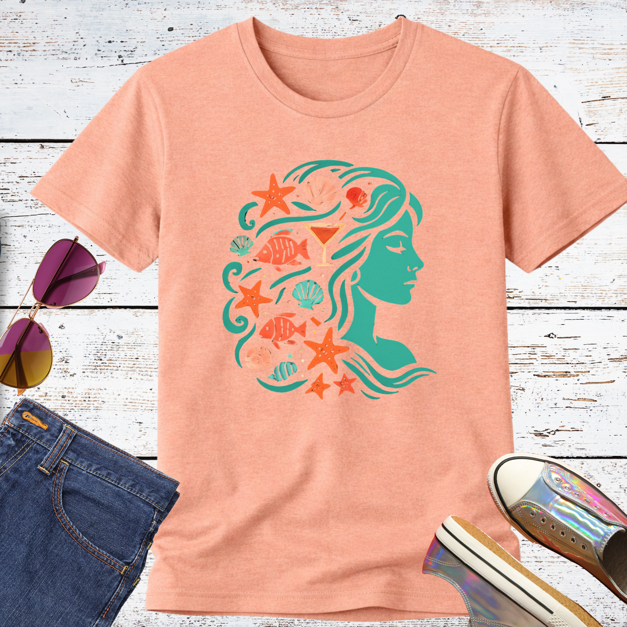 Magical Beach Lady Short Sleeve Tee