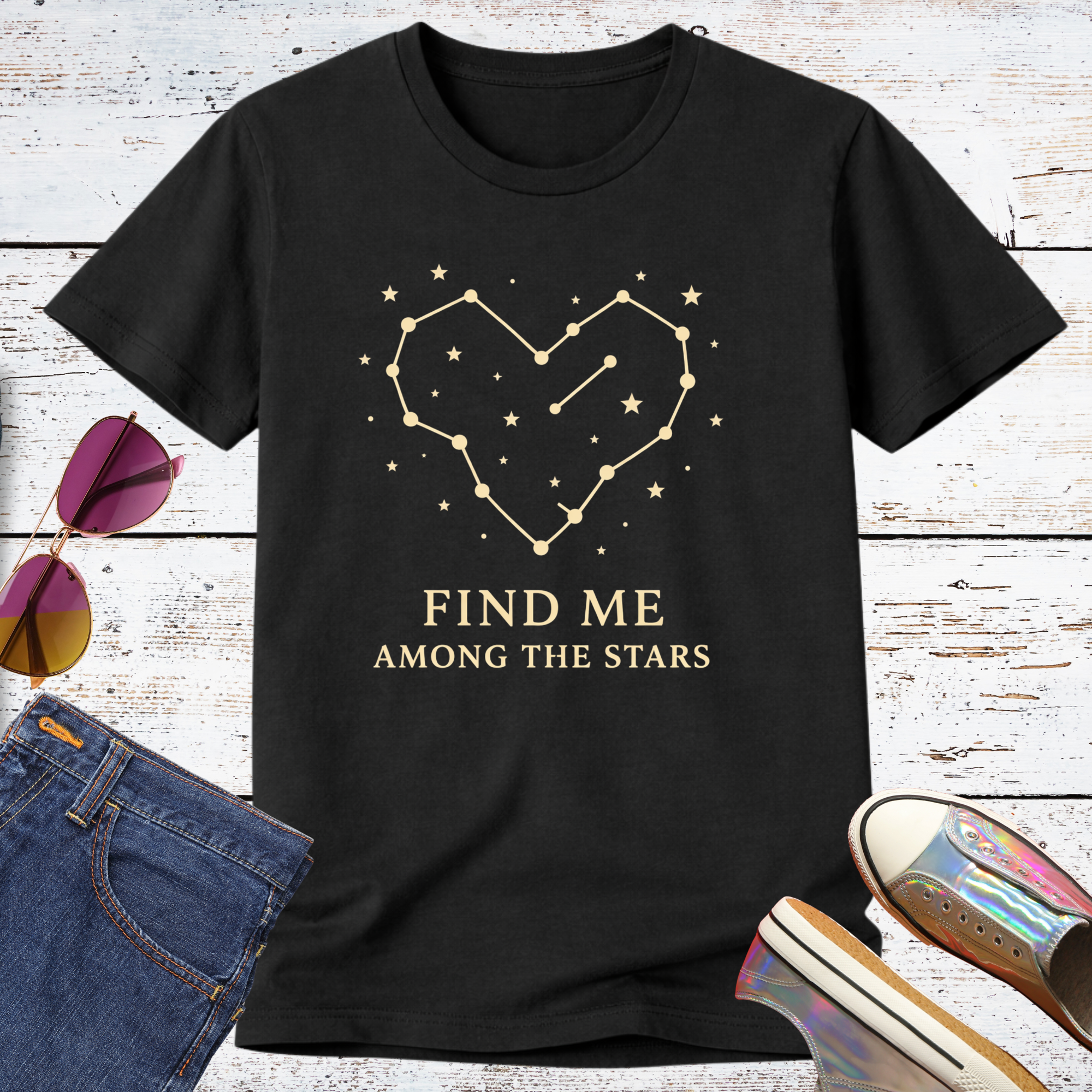 Find Me Among the Stars Short Sleeve Tee