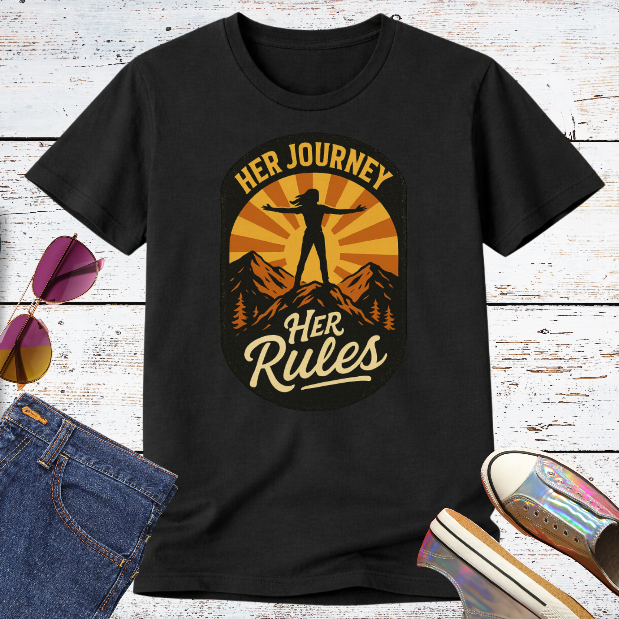 Her Journey Her Rules Short Sleeve Tee