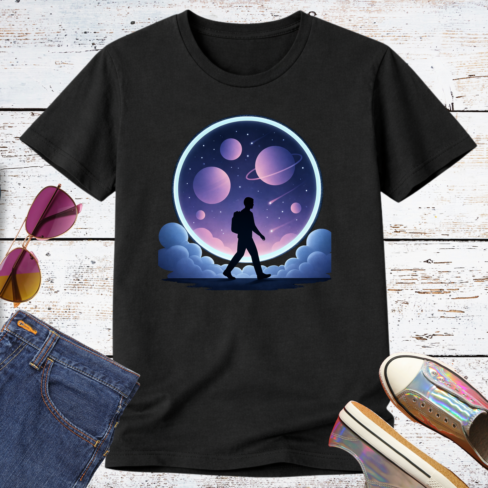 His Cosmic Journey Short Sleeve Tee