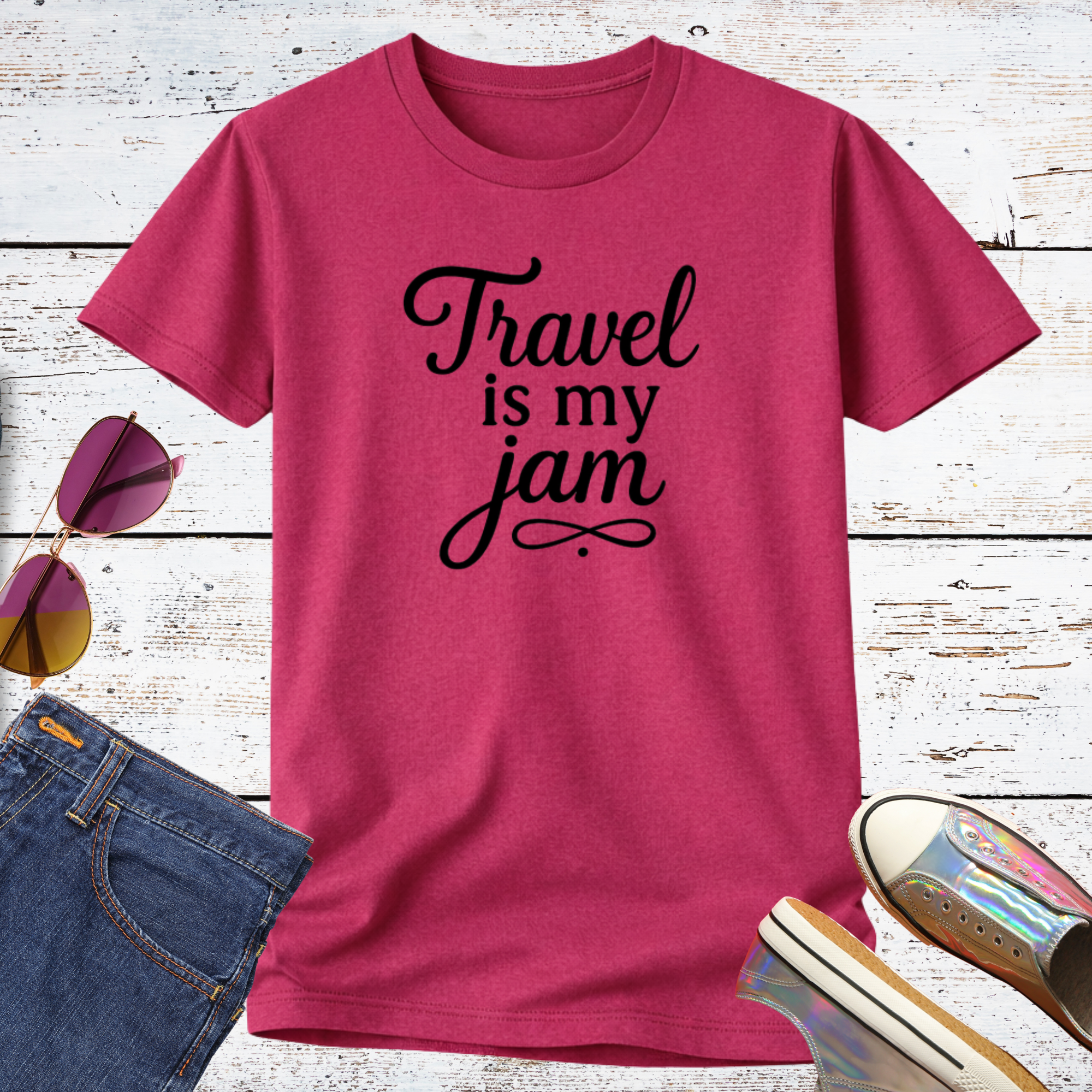 Travel is My Jam Short Sleeve Tee