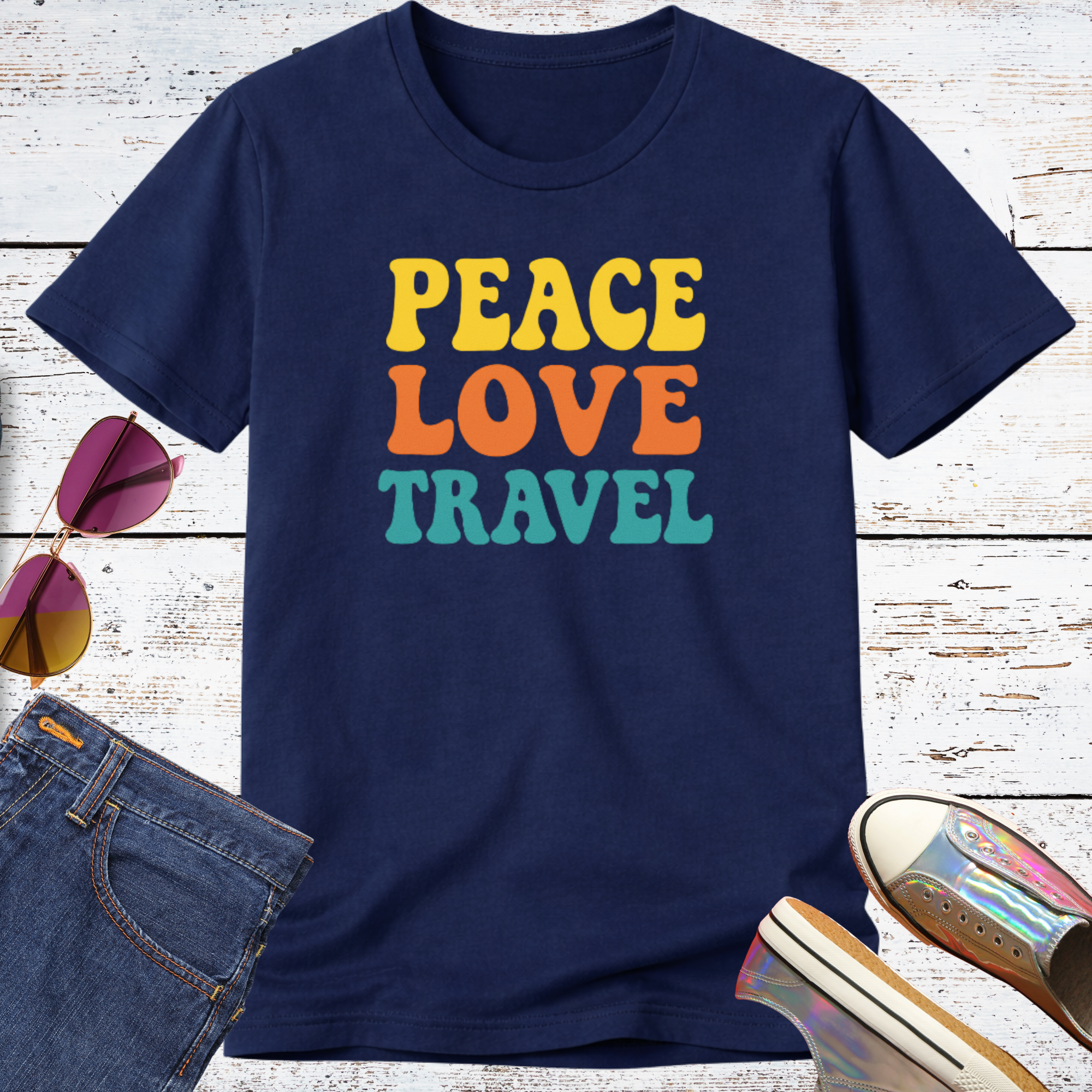 Peace Love Travel Short Sleeve Tee