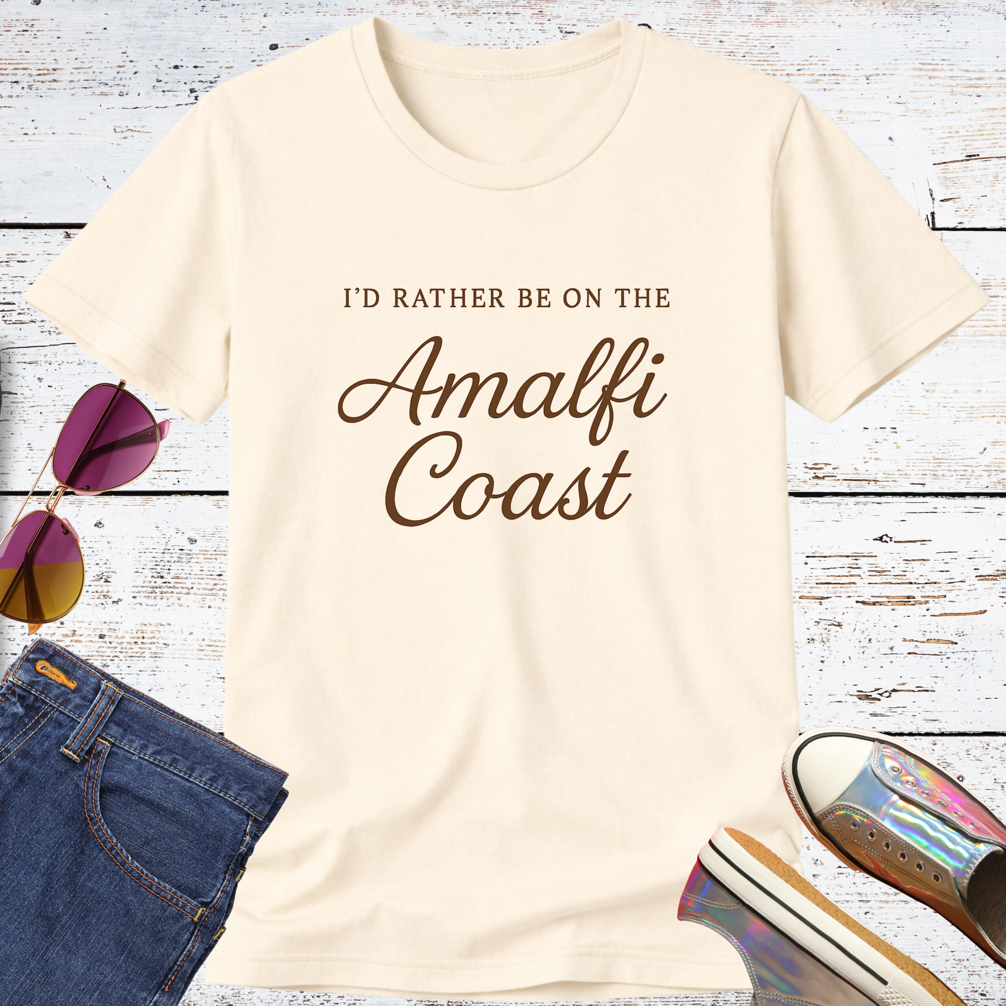 I'd Rather Be on the Amalfi Coast Short Sleeve Tee