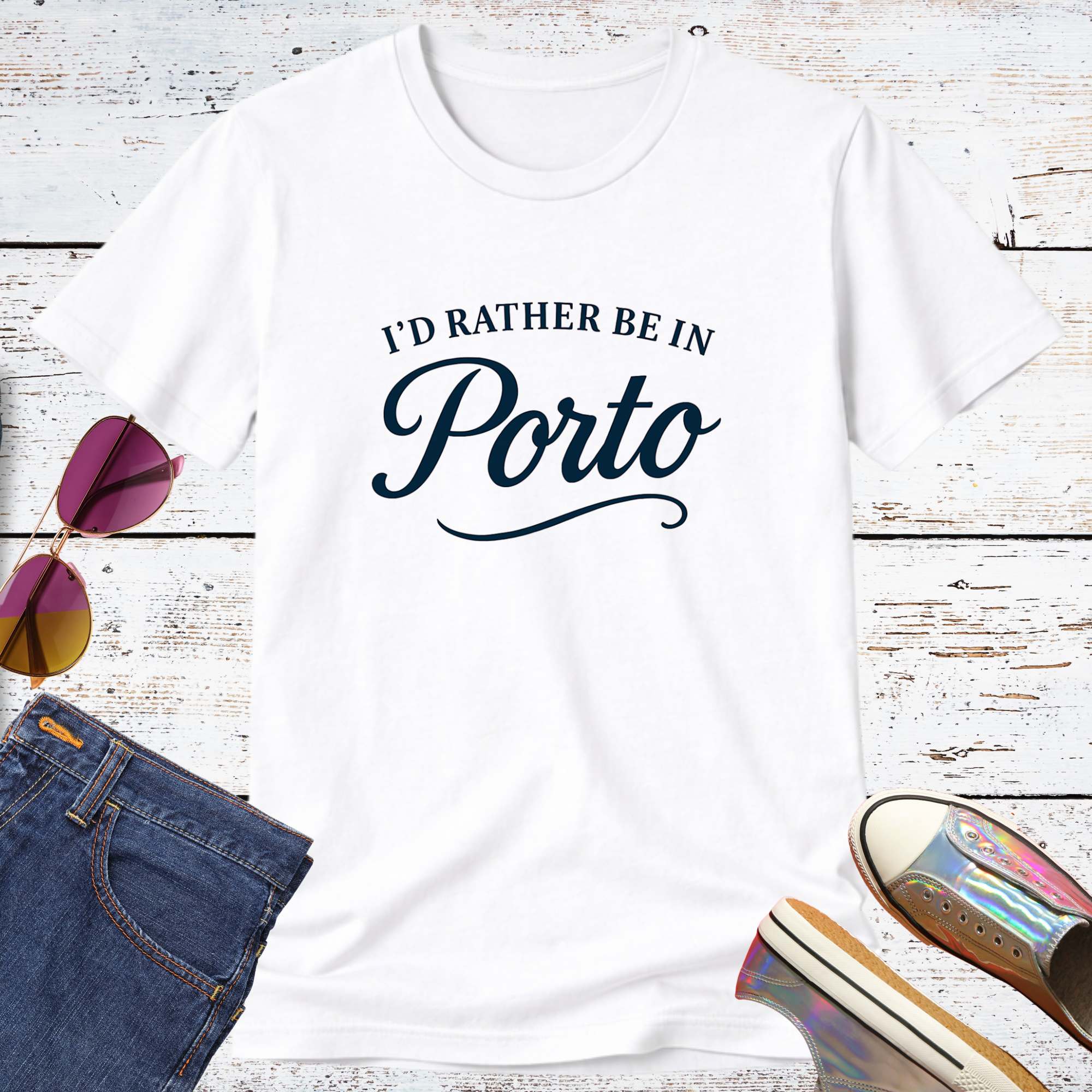 I'd Rather Be in Porto Short Sleeve Tee