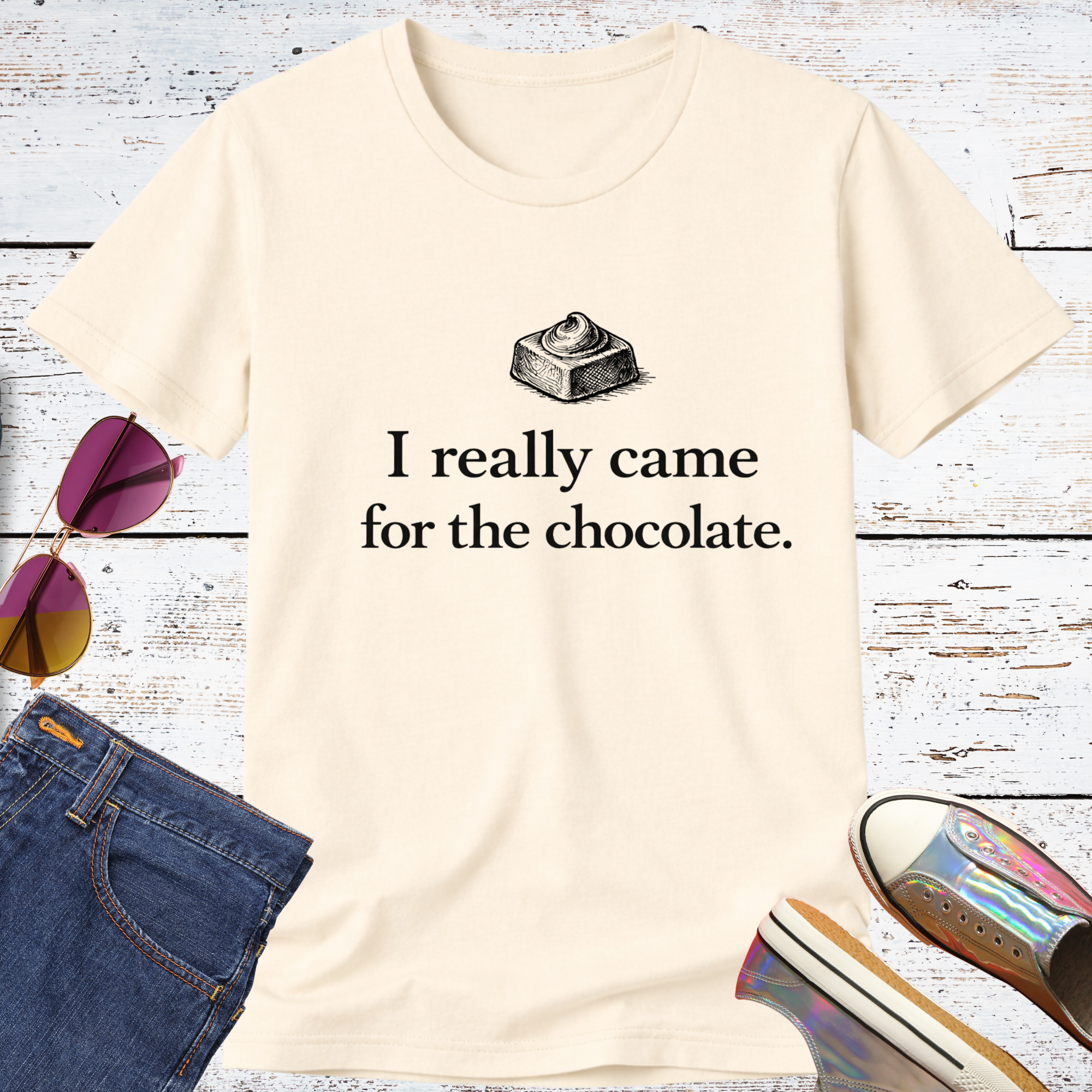 I Really Came for the Chocolate Short Sleeve Tee