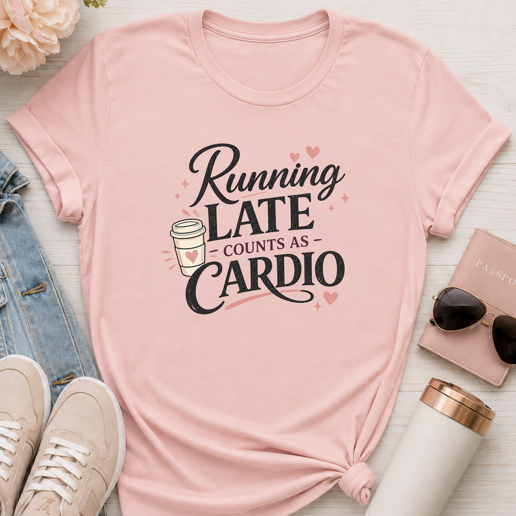 Running Late Counts as Cardio Short Sleeve Tee
