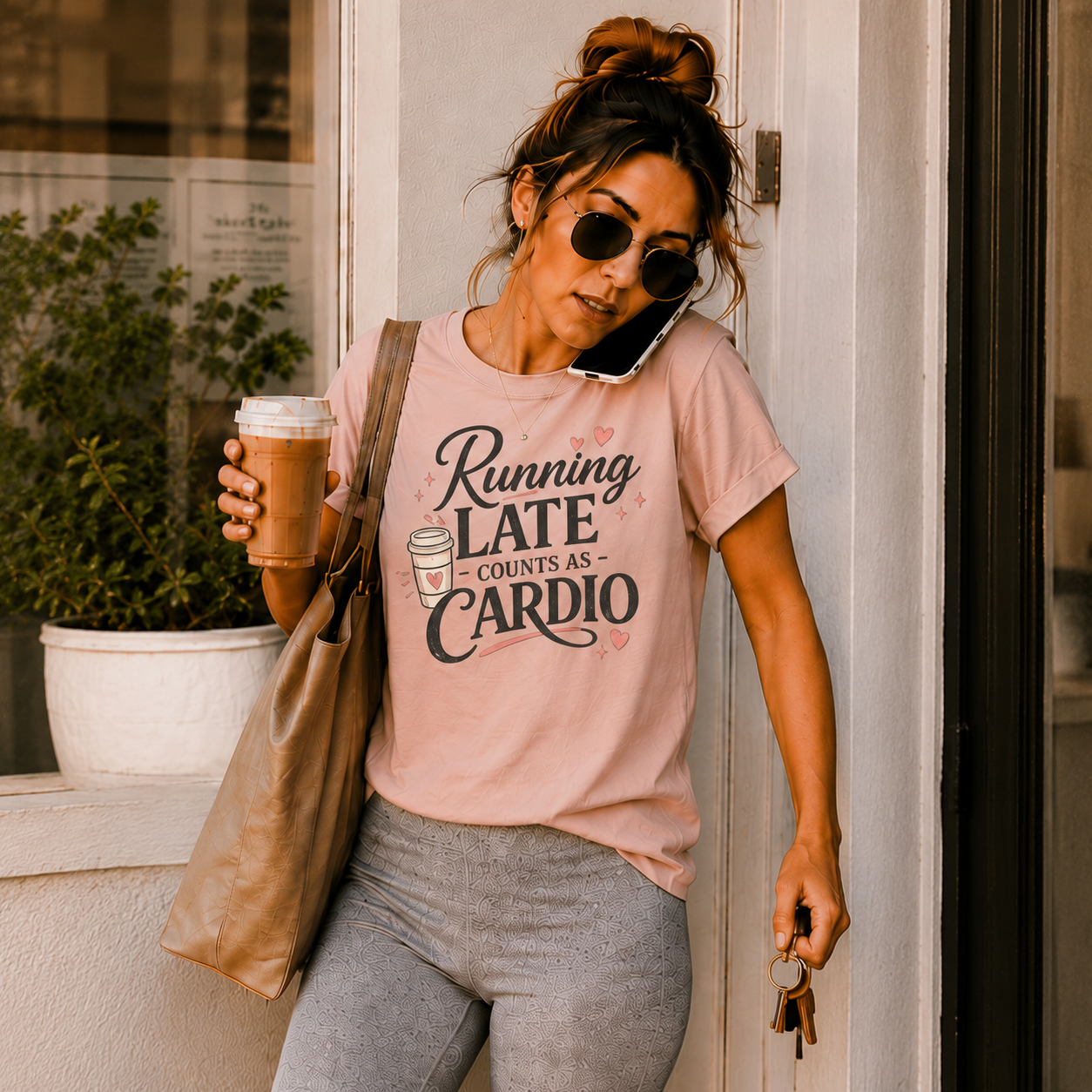 Running Late Counts as Cardio Short Sleeve Tee