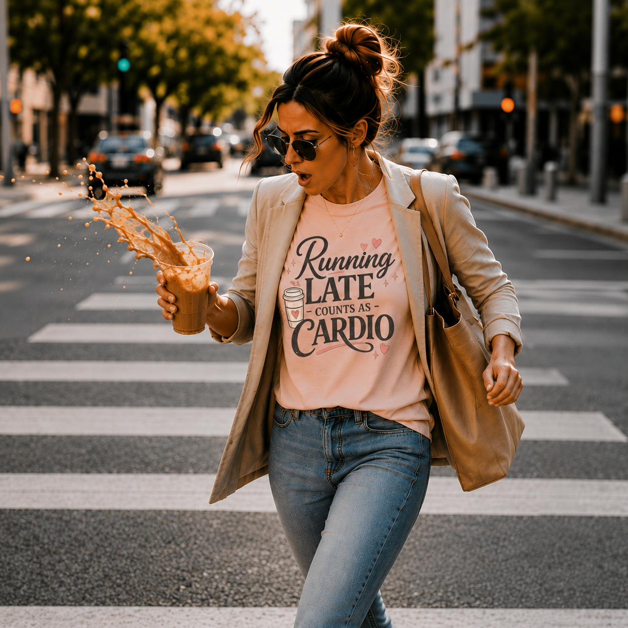 Running Late Counts as Cardio Short Sleeve Tee
