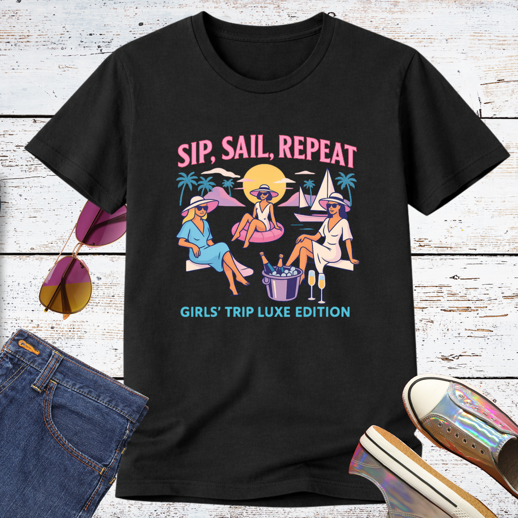 Sip Sail Repeat Short Sleeve Tee