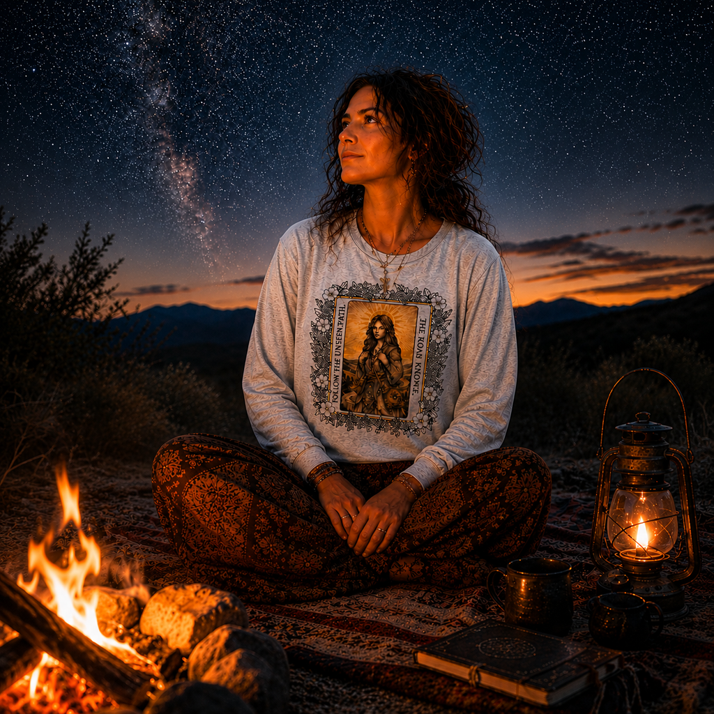 "The Road Knows" Mystical Tarot Short Sleeve Tee for Spiritual Wanderers