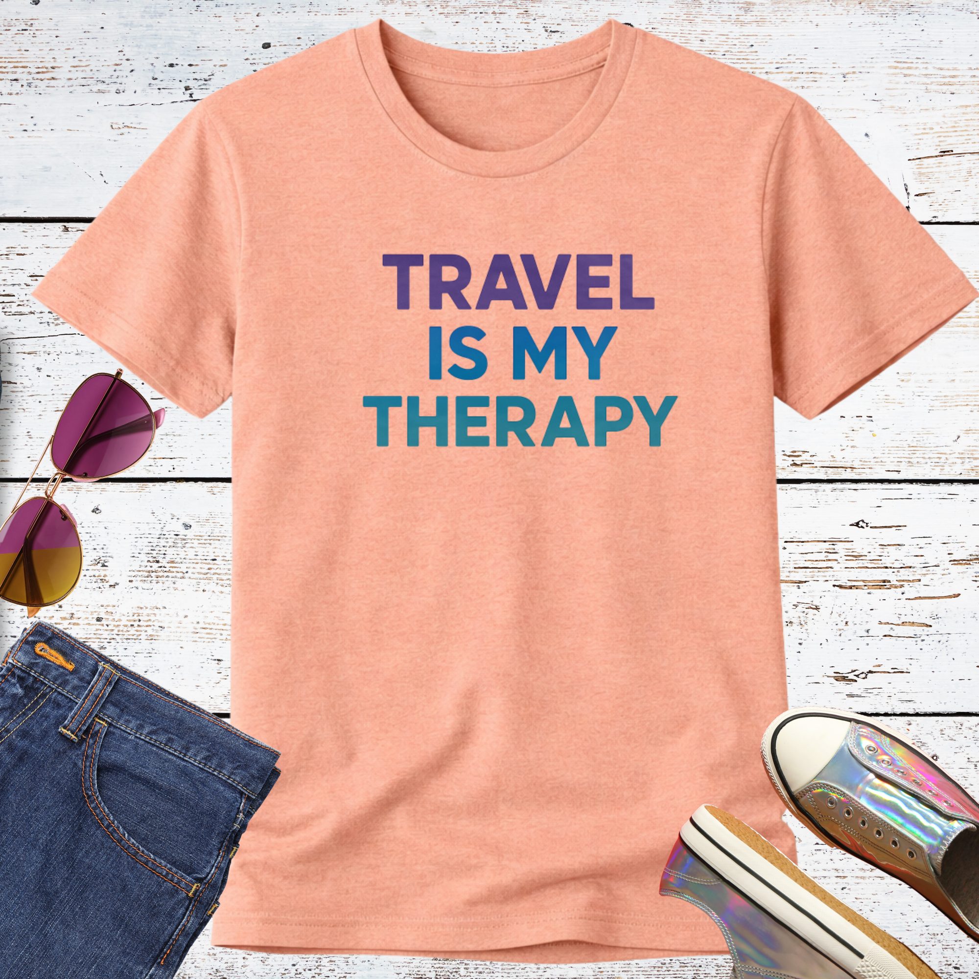 Travel is my Therapy Short Sleeve Tee