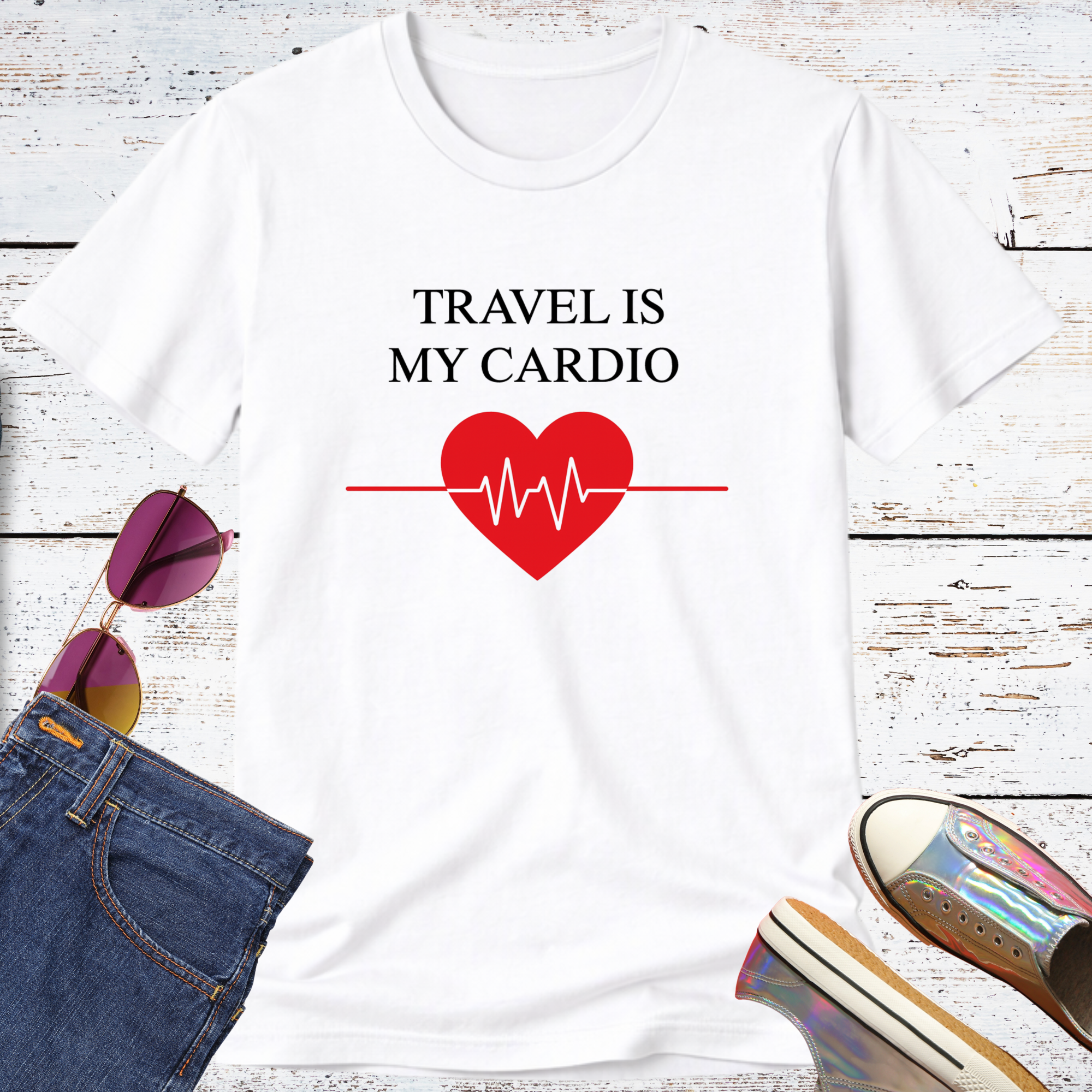 Travel is My Cardio Short Sleeve Tee