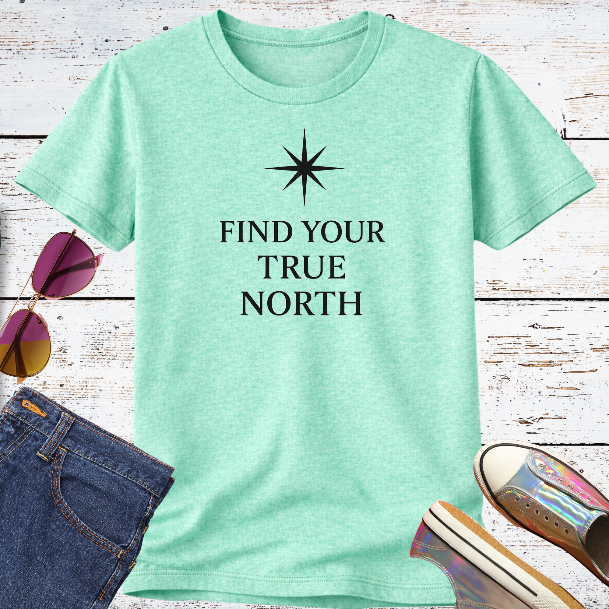 Find Your True North Short Sleeve Tee