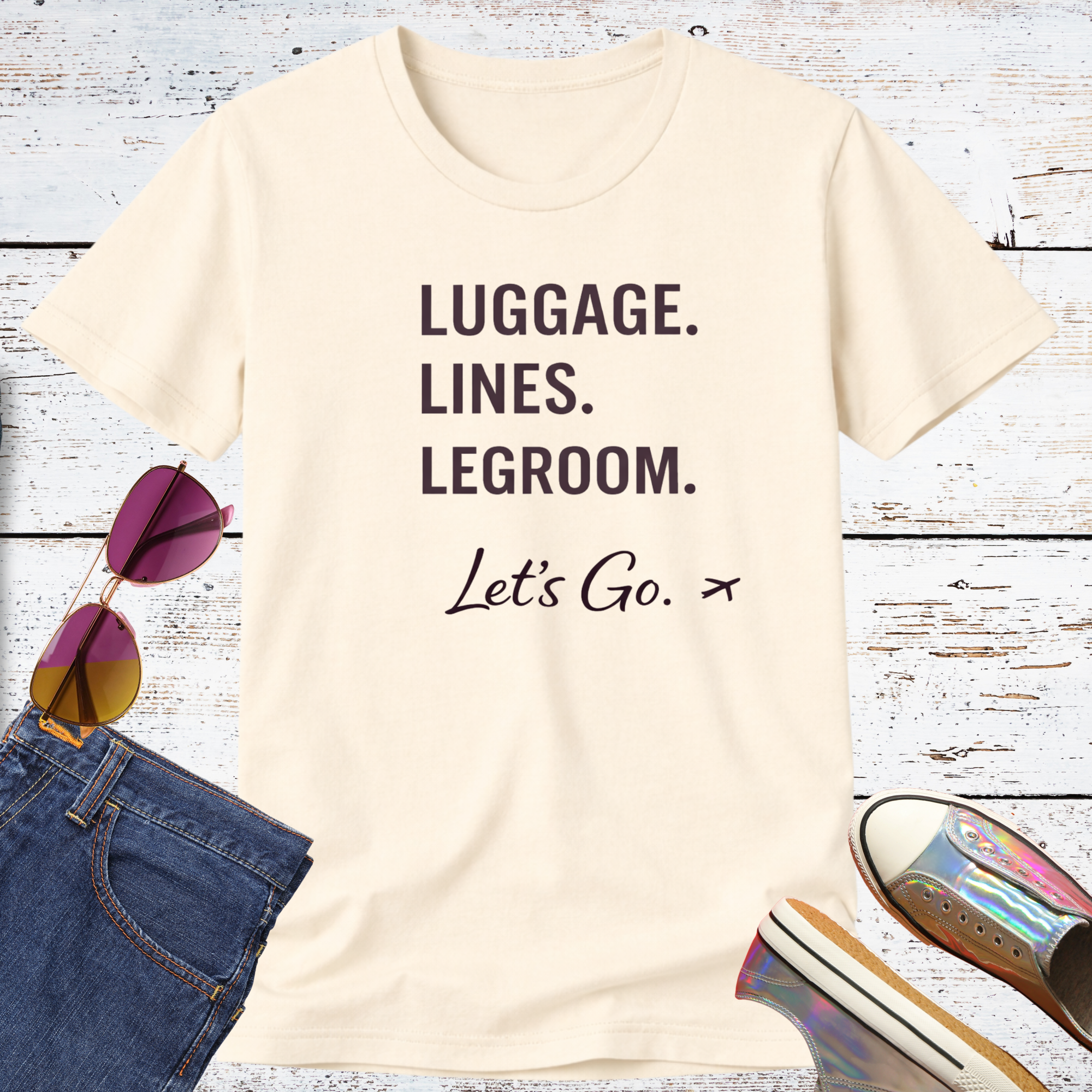 Let's Go Anyway - Airport Reality Short Sleeve Tee