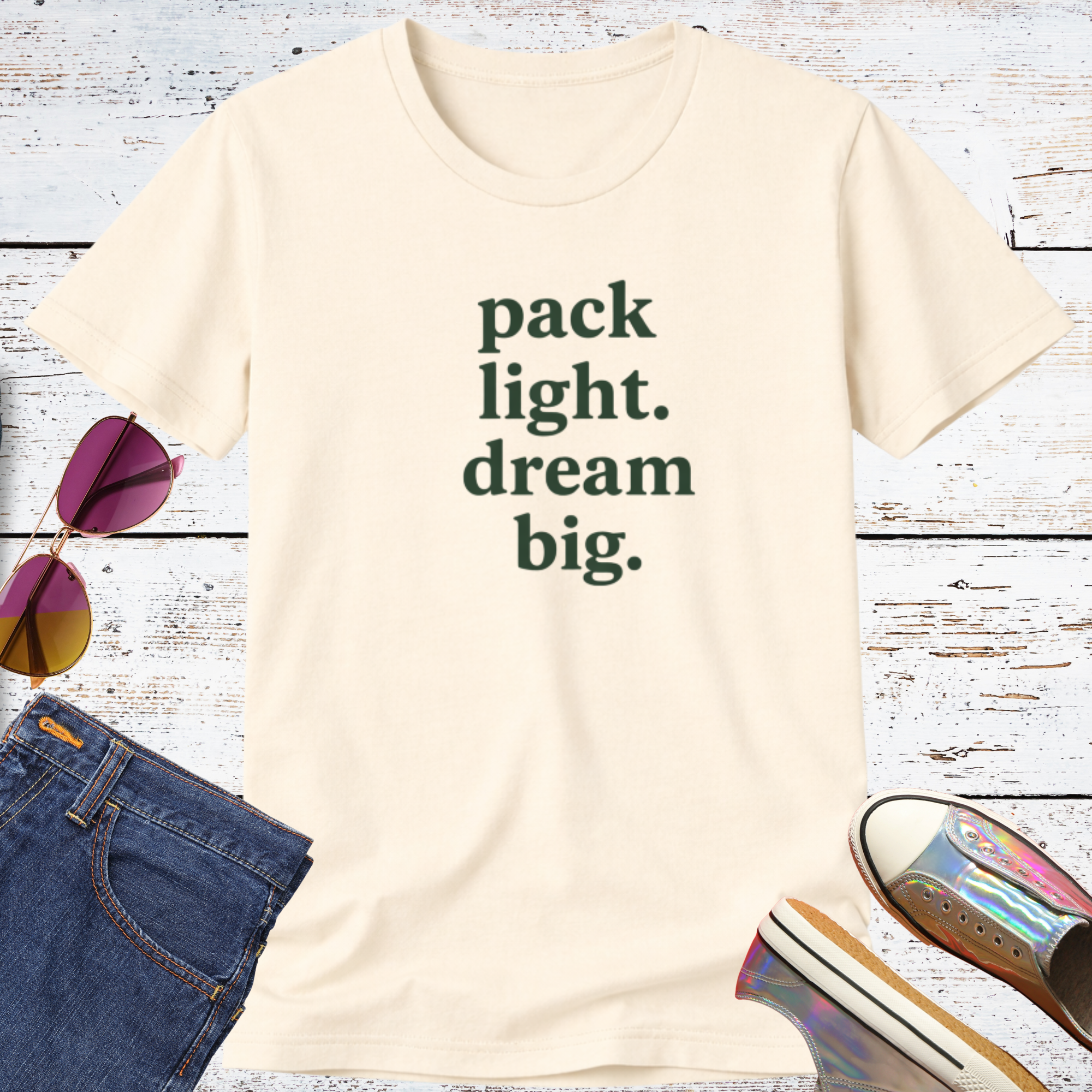 Pack Light Dream Big Short Sleeve Tee