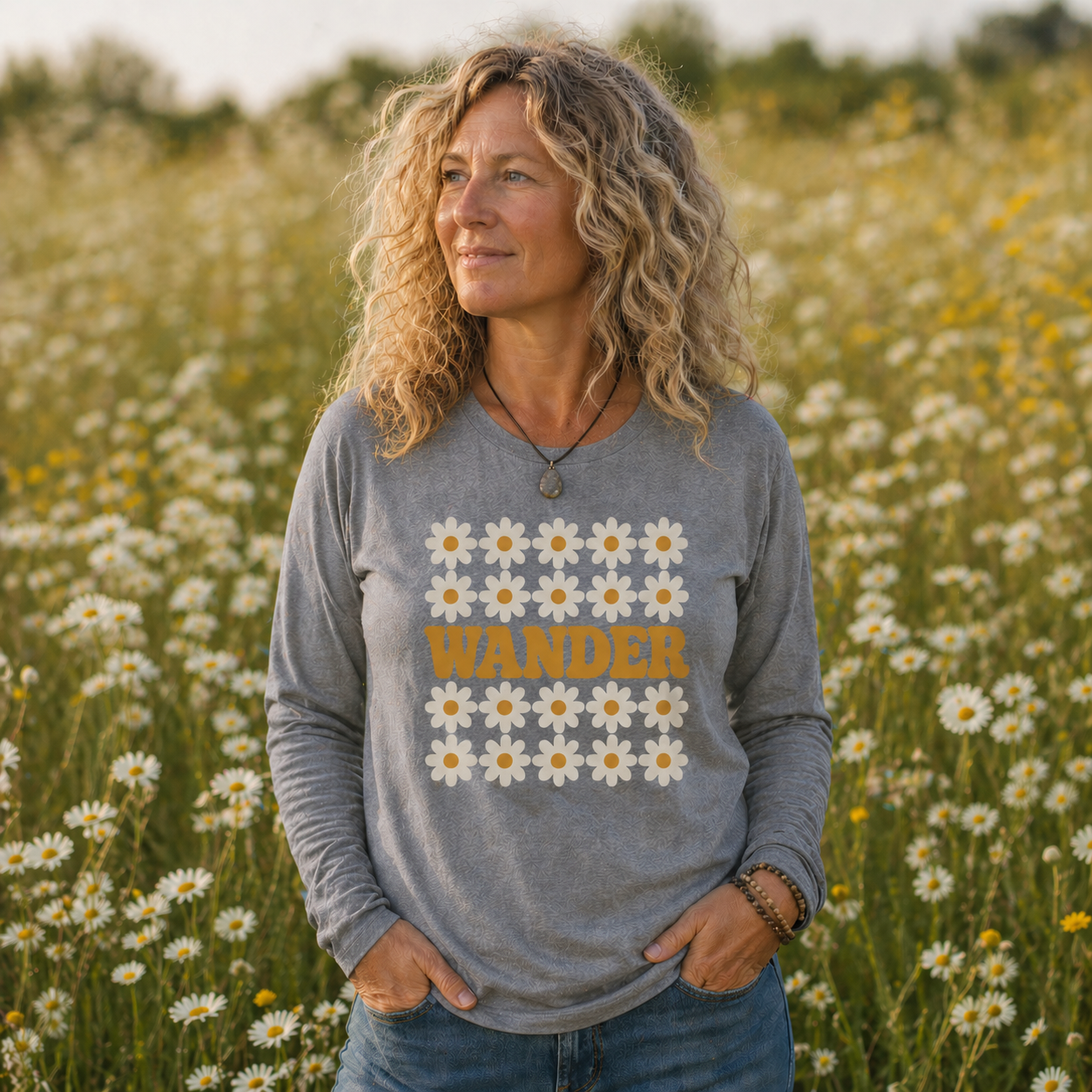 Wander Through the Daisies Long Sleeve Tee