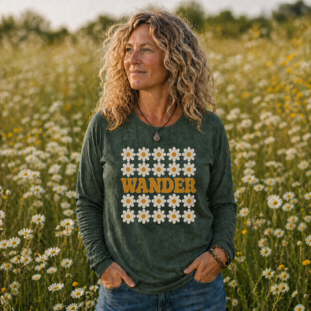 Wander Through the Daisies Long Sleeve Tee