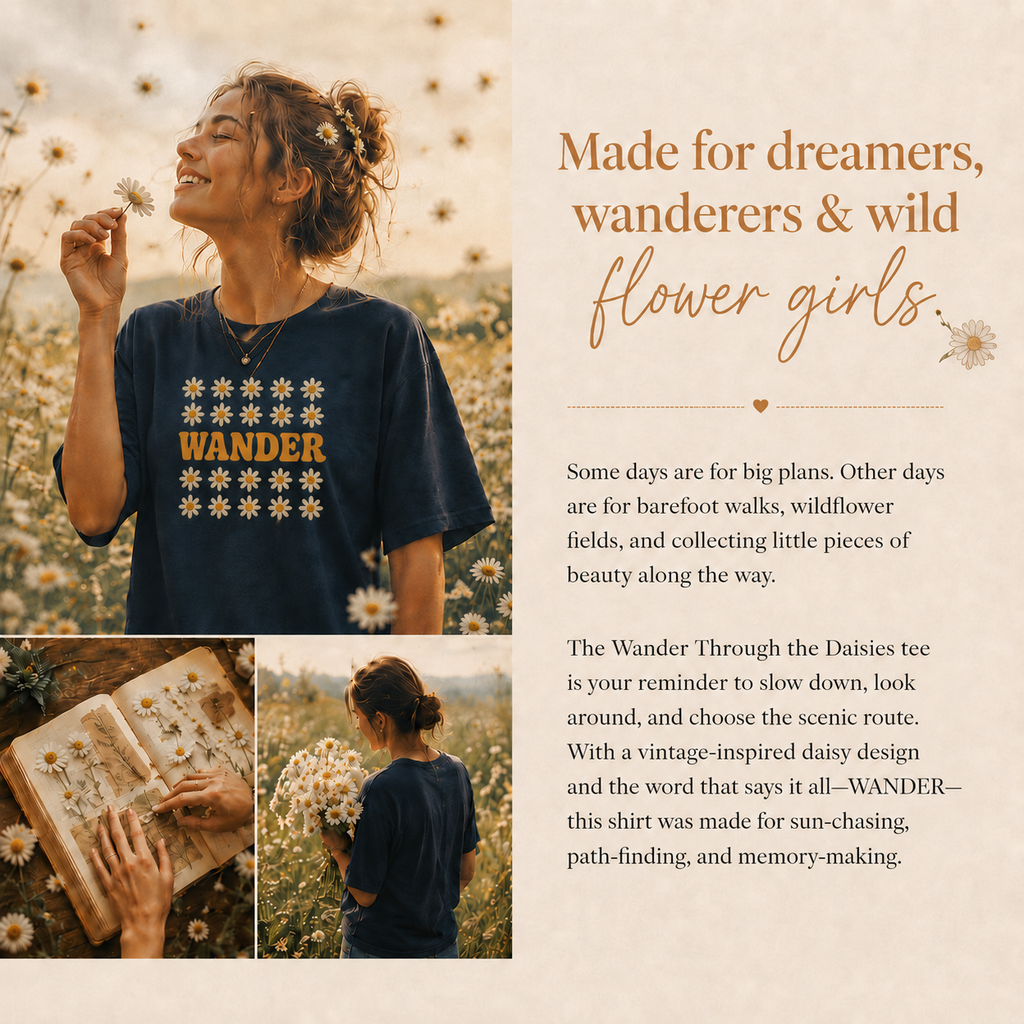 Wander Through the Daisies Short Sleeve Tee