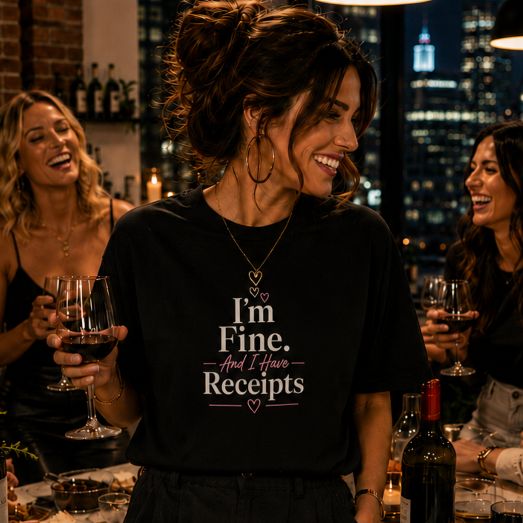 I'm Fine and I Have Receipts Short Sleeve Tee