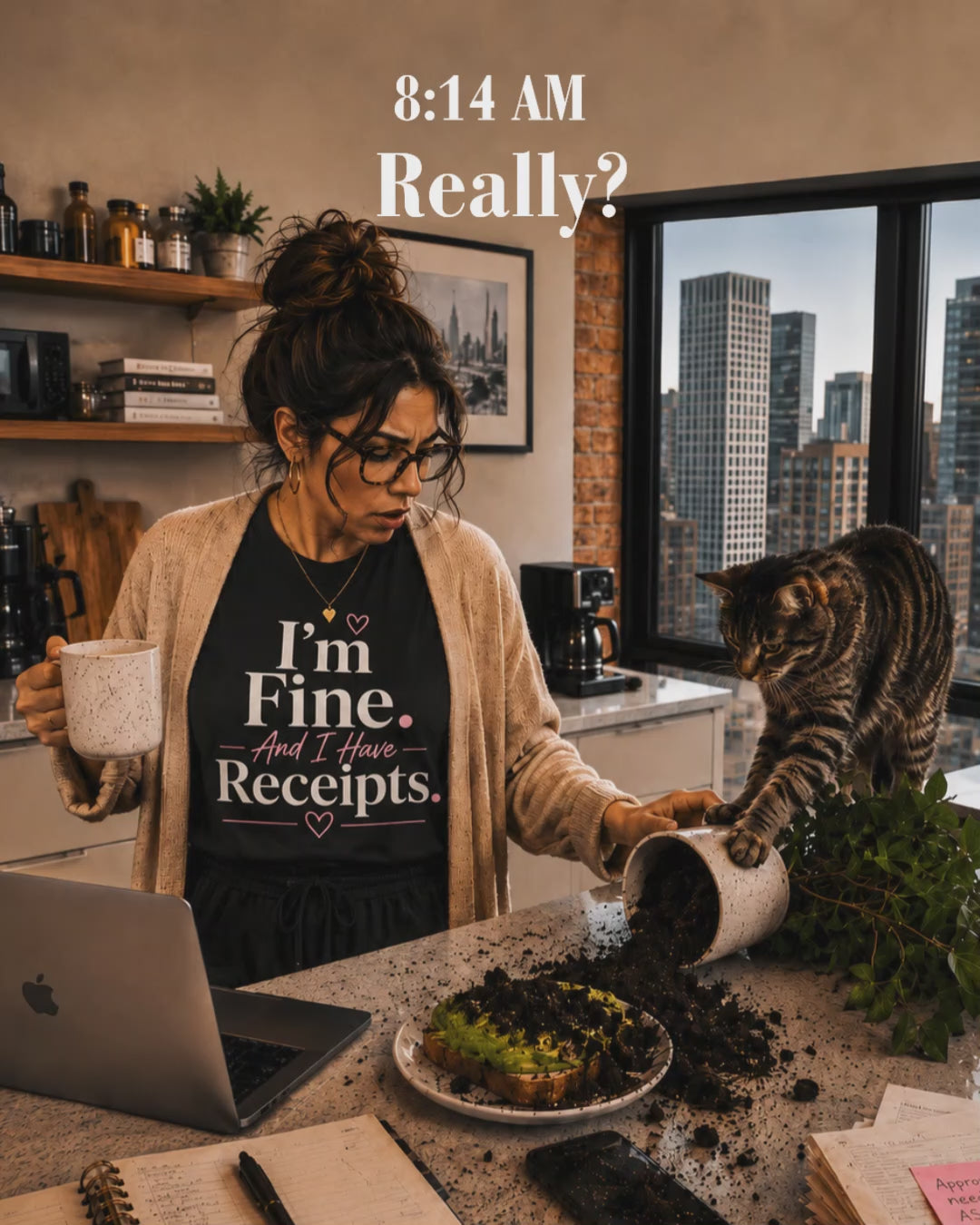 I'm Fine and I Have Receipts Short Sleeve Tee